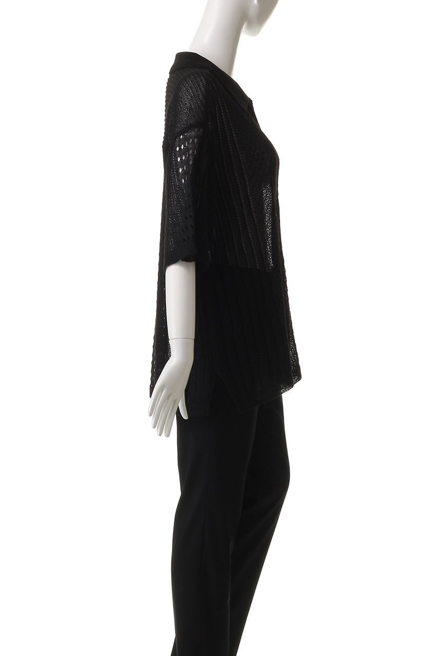 【メゾンスペシャル/MAISON SPECIAL】の【UNISEX】ニット半袖シャツ 人気、トレンドファッション・服の通販 founy(ファニー) 　ファッション　Fashion　レディースファッション　Fashion for Women　トップス・カットソー　Cut & Sew Tops　ニット　Knit Tops & Sweaters　シャツ・ブラウス・オフィスカジュアル　Elegant Blouses & Button-Ups　ユニセックス　Unisex, Genderless　おすすめ　Recommended / Our Picks　インナー　Innerwear　ショート　Short, Short Length　スリーブ　Sleeve, Long Sleeve / Short Sleeve　エレガント 上品　Elegant　半袖　Short Sleeve, Half Sleeve　夏　Summer　透かし　Cut-Out, Lacework　other-3|ID: prp329100004468940 ipo3291000000032838843