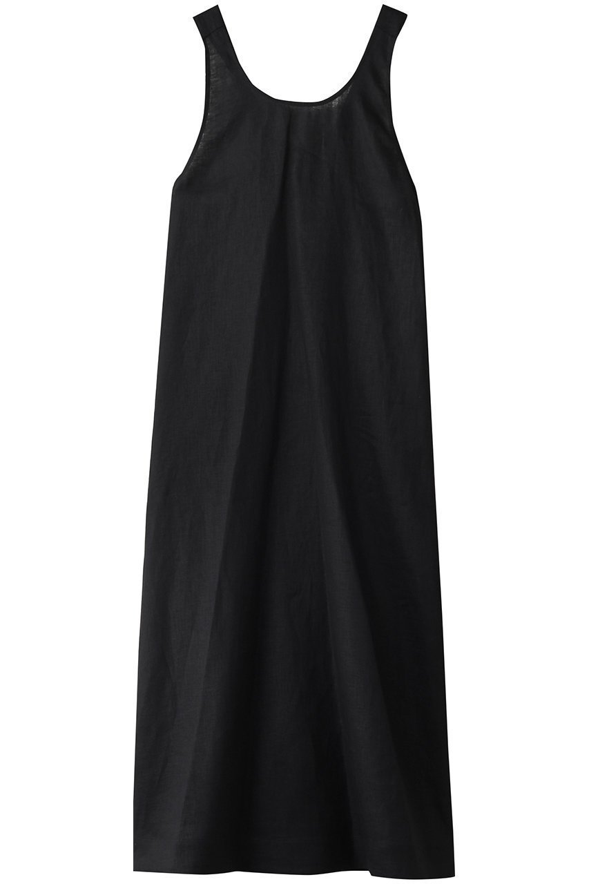 【マックスマーラ/Max Mara】の【MM】DOUGLAS リネンノースリーブドレス インテリア・キッズ・メンズ・レディースファッション・服の通販 founy(ファニー) 　ファッション　Fashion　レディースファッション　Fashion for Women　ワンピース　Dresses　フォーマル・パーティードレス・結婚式用ドレス　Elegant & Casual Dresses　チュニック　Tunic Tops & Dresses　ストレート　Straight, Straight Cut　チュニック　Tunic, Long Top　ドレス　Dress, One-Piece　ノースリーブ　Sleeveless, No-Sleeve　リネン　Linen, Linen Fabric　ロング　Long, Long-Length　夏　Summer　ブラック|ID: prp329100004468946 ipo3291000000032866964