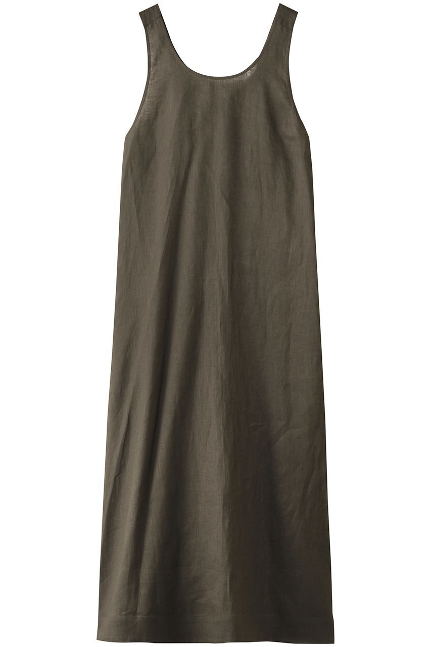 【マックスマーラ/Max Mara】の【MM】DOUGLAS リネンノースリーブドレス インテリア・キッズ・メンズ・レディースファッション・服の通販 founy(ファニー) 　ファッション　Fashion　レディースファッション　Fashion for Women　ワンピース　Dresses　フォーマル・パーティードレス・結婚式用ドレス　Elegant & Casual Dresses　チュニック　Tunic Tops & Dresses　ストレート　Straight, Straight Cut　チュニック　Tunic, Long Top　ドレス　Dress, One-Piece　ノースリーブ　Sleeveless, No-Sleeve　リネン　Linen, Linen Fabric　ロング　Long, Long-Length　夏　Summer　ダークグリーン|ID: prp329100004468946 ipo3291000000032866969