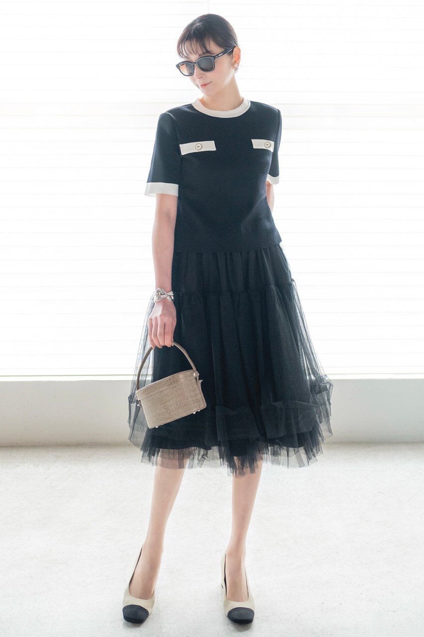 【デイジーリン/DAISY LIN】のKnit Top “Graceful Lady” 人気、トレンドファッション・服の通販 founy(ファニー) 　ファッション　Fashion　レディースファッション　Fashion for Women　トップス・カットソー　Cut & Sew Tops　ニット　Knit Tops & Sweaters　カジュアルプルオーバー・ニットトップス　Pullovers & Knit Tops / Casual Pullovers　ウォッシャブル　Machine Washable　シンプル　Simple, Minimal　ストレッチ　Stretch, Stretchy Fabric　ボックス　Boxy, Box Shape　モノトーン　Monotone, Black and White　エレガント 上品　Elegant　other-4|ID: prp329100004468987 ipo3291000000035790982