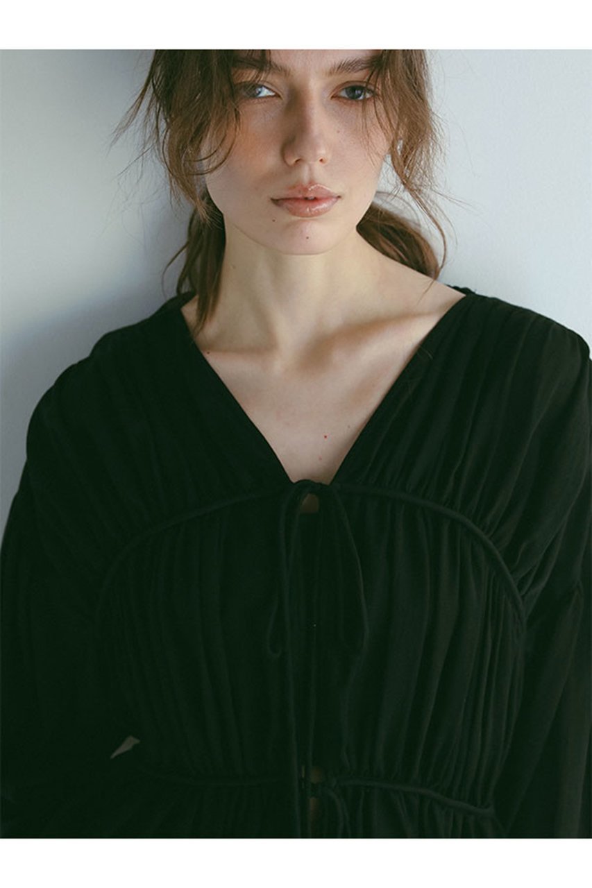 【エトレトウキョウ/ETRE TOKYO】のギャザーボリュームエアリートップス 人気、トレンドファッション・服の通販 founy(ファニー) 　ファッション　Fashion　レディースファッション　Fashion for Women　トップス・カットソー　Cut & Sew Tops　シャツ・ブラウス・オフィスカジュアル　Elegant Blouses & Button-Ups　おすすめ　Recommended / Our Picks　エアリー　Airy Texture　ギャザー　Gathered, Ruffled　スリーブ　Sleeve, Long Sleeve / Short Sleeve　フロント　Front, Front Design　ロング　Long, Long-Length　エレガント 上品　Elegant　other-5|ID: prp329100004472580 ipo3291000000034955519