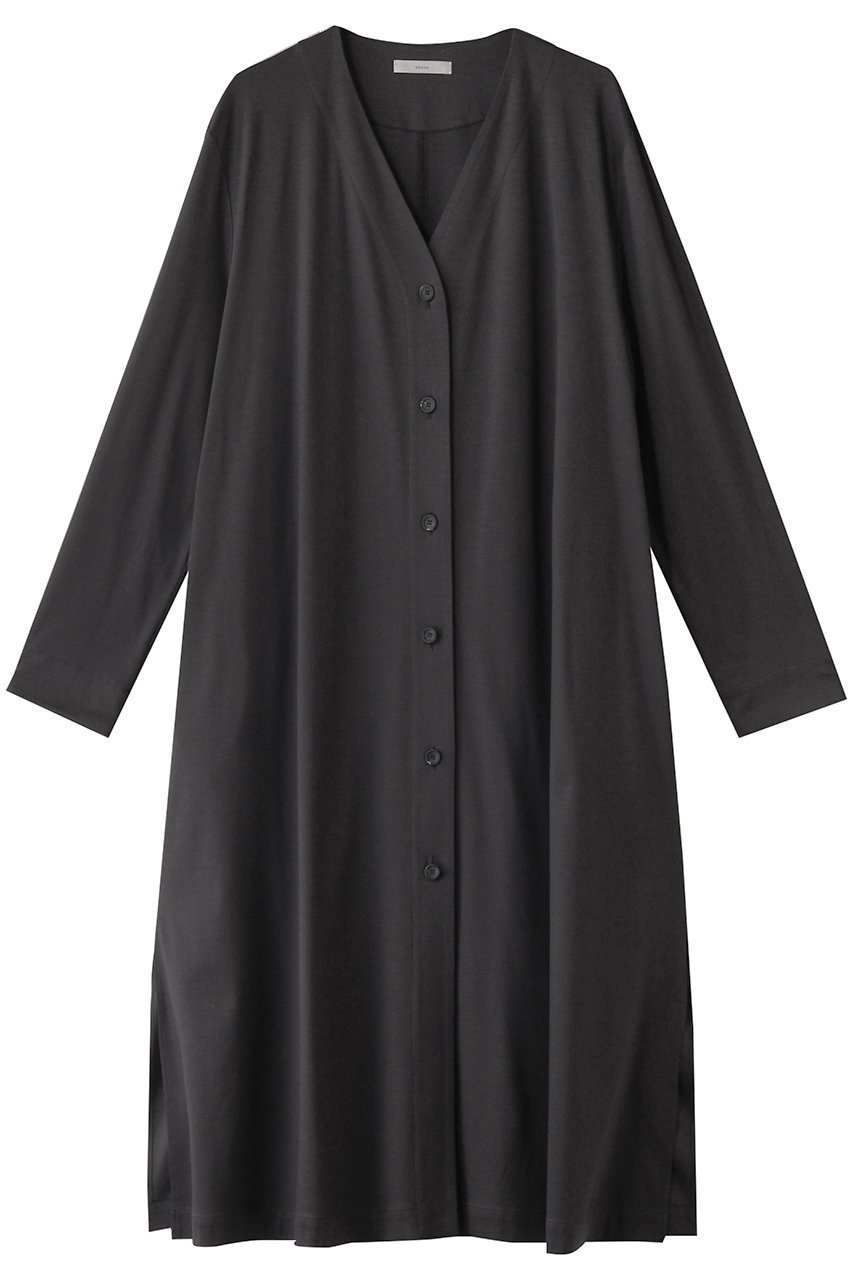 【エブール/ebure】の【Living】ソフトリヨセルコットンスムース ロングカーディガン インテリア・キッズ・メンズ・レディースファッション・服の通販 founy(ファニー) 　ファッション　Fashion　レディースファッション　Fashion for Women　トップス・カットソー　Cut & Sew Tops　カーディガン・羽織り　Layered Style Cardigans　シャツ・ブラウス・オフィスカジュアル　Elegant Blouses & Button-Ups　ロングTシャツ・Tシャツ　Longline T-Shirts & Tees　カットソー・ベーシックTシャツ　Cut-and-Sewn Tops / Stretch Tees & Basics　カーディガン　Cardigan, Knitwear　スリット　Slit, Slit Detail　ドレープ　Drape, Draping Fabric　リラックス　Relax, Relaxed Fit　ロング　Long, Long-Length　エレガント 上品　Elegant　定番　Standard, Basic Item　ダークグレー|ID: prp329100004472582 ipo3291000000035891496