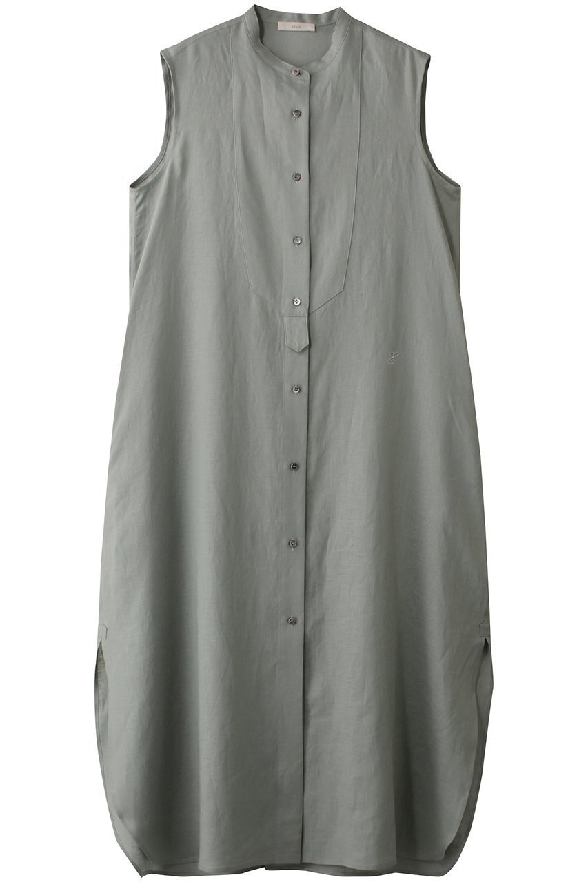 【エブール/ebure】の【Living】フレンチリネン バンドカラーシャツワンピース 人気、トレンドファッション・服の通販 founy(ファニー) 　ファッション　Fashion　レディースファッション　Fashion for Women　ワンピース　Dresses　シャツワンピース / 1枚で着映えコーデ　Shirt Dresses　チュニック　Tunic Tops & Dresses　シルク　Silk, 100% Silk　スリーブ　Sleeve, Long Sleeve / Short Sleeve　チュニック　Tunic, Long Top　フレンチ　French, French Style　リネン　Linen, Linen Fabric　リラックス　Relax, Relaxed Fit　エレガント 上品　Elegant　 other-1|ID: prp329100004472583 ipo3291000000032865288