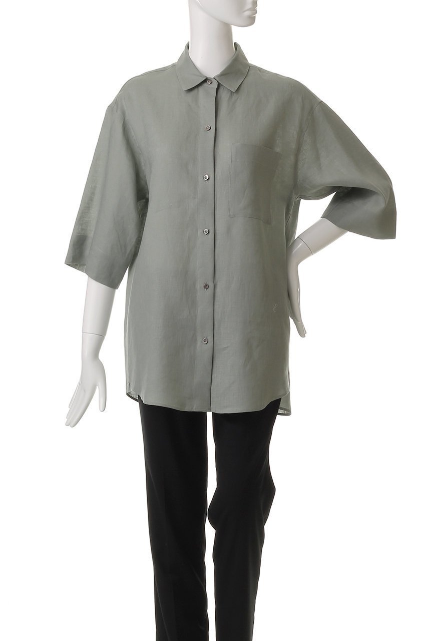 【エブール/ebure】の【Living】フレンチリネン 七分袖シャツ 人気、トレンドファッション・服の通販 founy(ファニー) 　ファッション　Fashion　レディースファッション　Fashion for Women　トップス・カットソー　Cut & Sew Tops　シャツ・ブラウス・オフィスカジュアル　Elegant Blouses & Button-Ups　ショート　Short, Short Length　スリーブ　Sleeve, Long Sleeve / Short Sleeve　フレンチ　French, French Style　リネン　Linen, Linen Fabric　今季　This Season, Current Season　夏　Summer　other-2|ID: prp329100004472585 ipo3291000000032841460