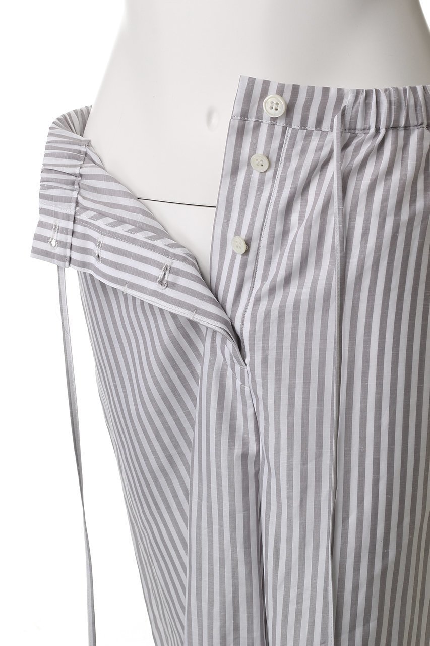 【エブール/ebure】の【Living】コットンリネンストライプ 七分袖シャツ イージーパンツ 人気、トレンドファッション・服の通販 founy(ファニー) 　ファッション　Fashion　レディースファッション　Fashion for Women　パンツ　Pants & Trousers　おすすめ　Recommended / Our Picks　ストライプ　Stripe, Striped Pattern　セットアップ　Set-Up, Coordinated Outfit　フレンチ　French, French Style　フロント　Front, Front Design　リネン　Linen, Linen Fabric　エレガント 上品　Elegant　定番　Standard, Basic Item　other-5|ID: prp329100004472586 ipo3291000000036225154