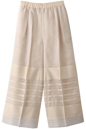 【エブール/ebure】のシアーボーダー ワイドパンツ 人気、トレンドファッション・服の通販 founy(ファニー) ファッション Fashion レディースファッション Fashion for Women パンツ Pants & Trousers オーガンジー Organza Fabric グログラン Grosgrain, Grosgrain Ribbon シルク Silk, 100% Silk シンプル Simple, Minimal スピンドル Spindle, Drawcord センター Center, Center Line ペチコート Petticoat, Underskirt ボーダー Border, Stripe ランダム Random, Irregular ワイド Wide, Wide Fit |ID:prp329100004472594