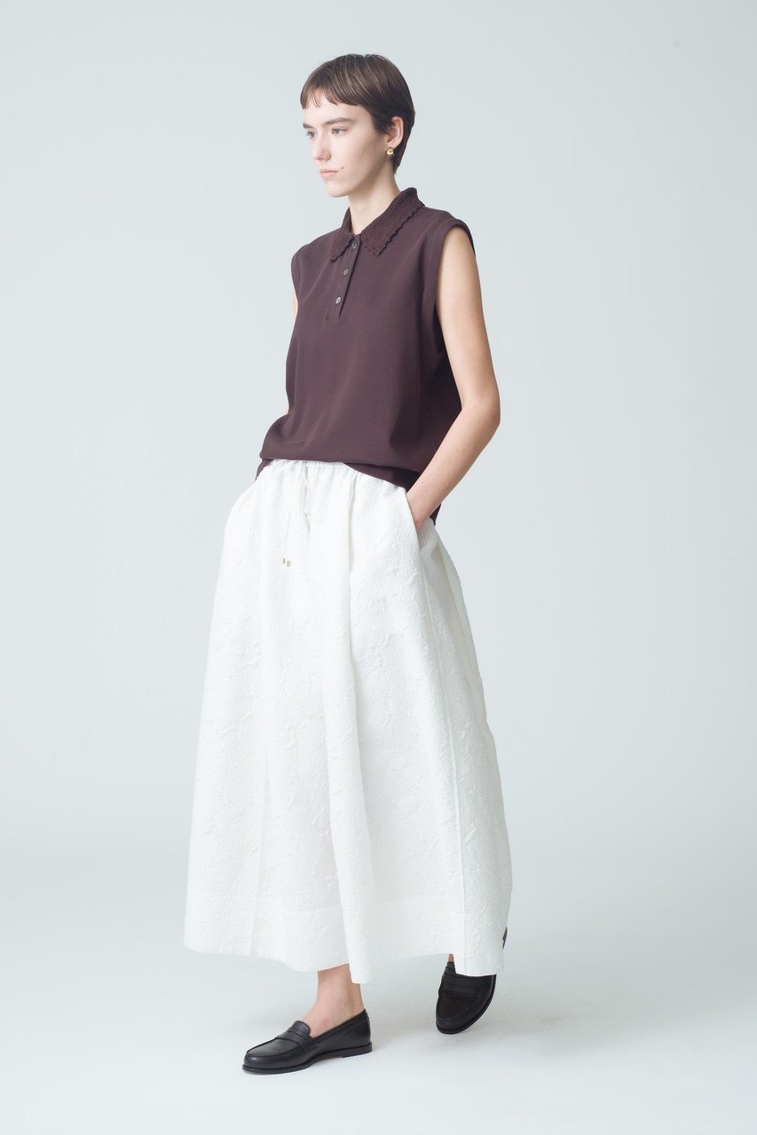 【エブール/ebure】のコットンフラワージャカード ボリュームスカート 人気、トレンドファッション・服の通販 founy(ファニー) 　ファッション　Fashion　レディースファッション　Fashion for Women　スカート　Skirts　おすすめ　Recommended / Our Picks　シンプル　Simple, Minimal　ジャカード／ジャガード　Jacquard, Woven Pattern　メッシュ　Mesh, Net Fabric　エレガント 上品　Elegant　other-6|ID: prp329100004472598 ipo3291000000032850781