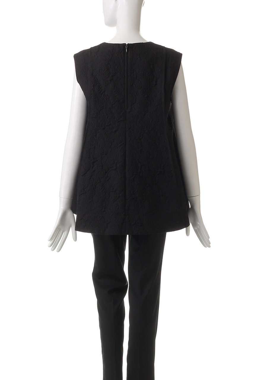 【エブール/ebure】のコットンフラワージャカード キーネックブラウス 人気、トレンドファッション・服の通販 founy(ファニー) 　ファッション　Fashion　レディースファッション　Fashion for Women　トップス・カットソー　Cut & Sew Tops　キャミソール&ノースリーブ　Camisoles & Sleeveless Tops　シャツ・ブラウス・オフィスカジュアル　Elegant Blouses & Button-Ups　ジャカード／ジャガード　Jacquard, Woven Pattern　スキッパー　Skipper, Open Collar　デニム　Denim, Jeans Material　ノースリーブ　Sleeveless, No-Sleeve　メッシュ　Mesh, Net Fabric　other-4|ID: prp329100004472599 ipo3291000000032841555