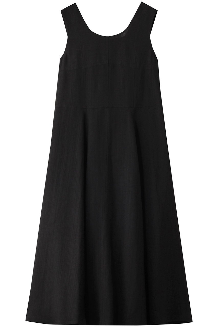 【エブール/ebure】のライトビスリネン ノースリーブワンピース インテリア・キッズ・メンズ・レディースファッション・服の通販 founy(ファニー) 　ファッション　Fashion　レディースファッション　WOMEN　ワンピース　Dress　チュニック　Tunic　シンプル　Simple　スクエア　Square　タンク　Tank　チュニック　Tunic　ドレス　Dress　ノースリーブ　No Sleeve　フレア　Flare　ラップ　Wrap　リネン　Linen　夏　Summer　ブラック|ID: prp329100004472600 ipo3291000000031479789