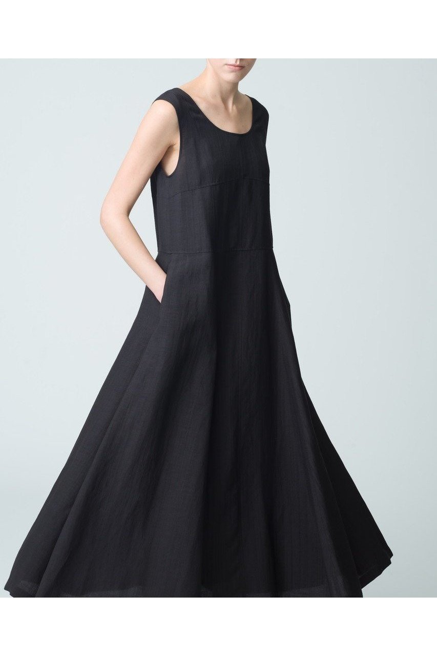 【エブール/ebure】のライトビスリネン ノースリーブワンピース 人気、トレンドファッション・服の通販 founy(ファニー) 　ファッション　Fashion　レディースファッション　WOMEN　ワンピース　Dress　チュニック　Tunic　シンプル　Simple　スクエア　Square　タンク　Tank　チュニック　Tunic　ドレス　Dress　ノースリーブ　No Sleeve　フレア　Flare　ラップ　Wrap　リネン　Linen　夏　Summer　other-6|ID: prp329100004472600 ipo3291000000031479798