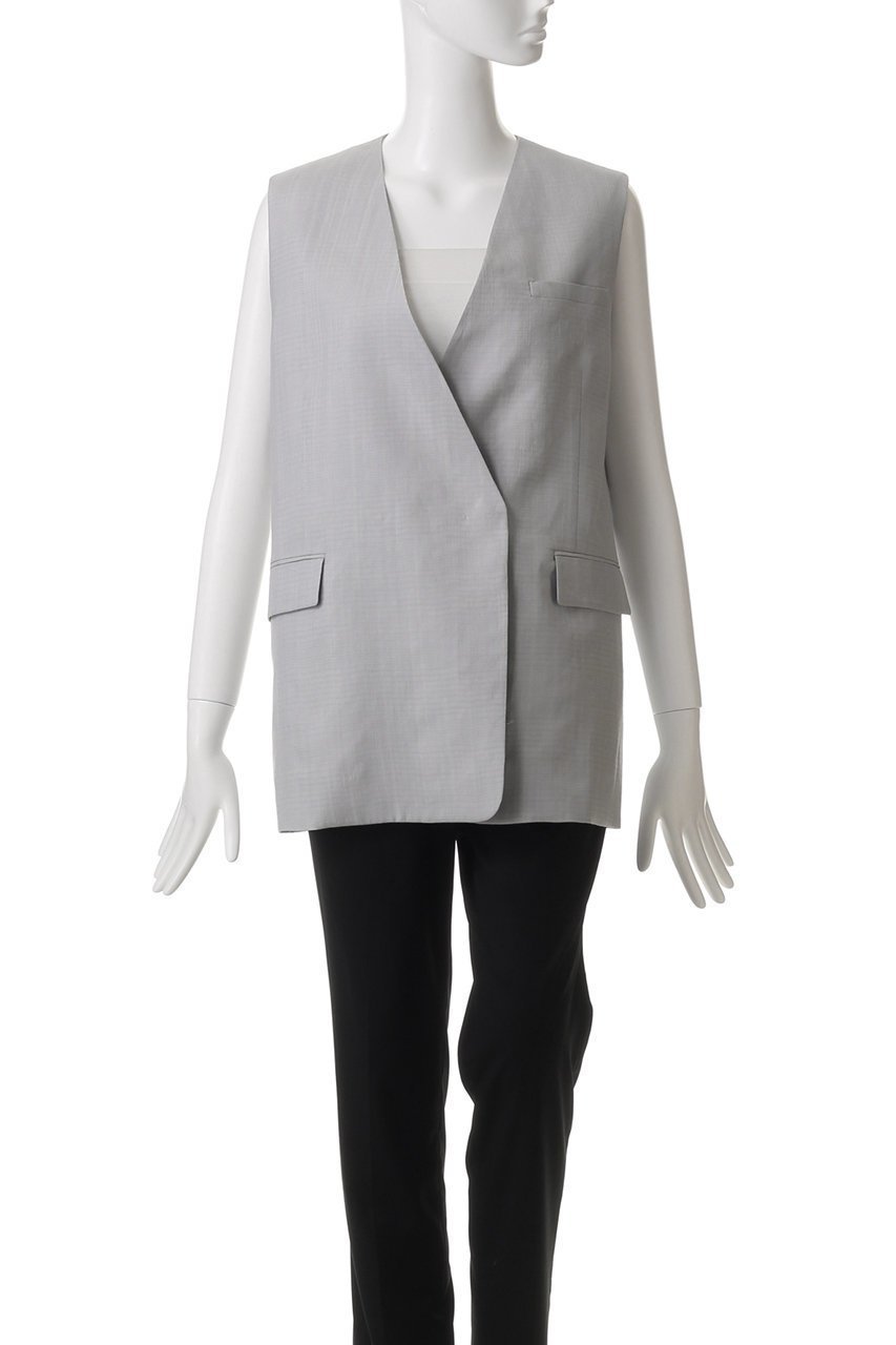 【エブール/ebure】のライトビスリネン ノーカラージレ 人気、トレンドファッション・服の通販 founy(ファニー) 　ファッション　Fashion　レディースファッション　Fashion for Women　アウター　Coat / Outerwear Collection　レディースジャケット・軽アウター　Jackets　ジャケット　Jacket, Outerwear　セットアップ　Set-Up, Coordinated Outfit　デニム　Denim, Jeans Material　フォルム　Silhouette, Form　ベスト　Vest, Waistcoat　リネン　Linen, Linen Fabric　other-2|ID: prp329100004472605 ipo3291000000032955792