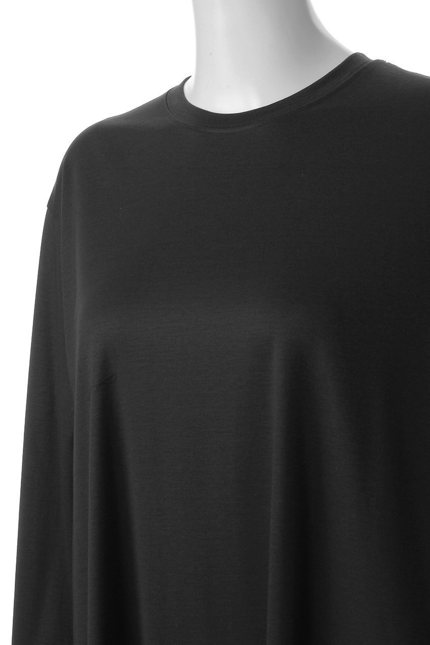 【エブール/ebure】の【Living】ソフトリヨセルコットンスムース ロングスリーブTワンピース 人気、トレンドファッション・服の通販 founy(ファニー) 　ファッション　Fashion　レディースファッション　Fashion for Women　ワンピース　Dresses　チュニック　Tunic Tops & Dresses　おすすめ　Recommended / Our Picks　シンプル　Simple, Minimal　スリーブ　Sleeve, Long Sleeve / Short Sleeve　ダブル　Double, Double-Breasted　チュニック　Tunic, Long Top　ドレープ　Drape, Draping Fabric　フレア　Flare, Flared　ロング　Long, Long-Length　エレガント 上品　Elegant　夏　Summer　other-5|ID: prp329100004472609 ipo3291000000032865268