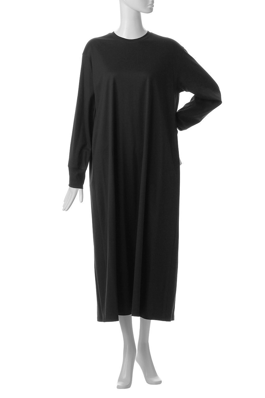 【エブール/ebure】の【Living】ソフトリヨセルコットンスムース ロングスリーブTワンピース 人気、トレンドファッション・服の通販 founy(ファニー) 　ファッション　Fashion　レディースファッション　Fashion for Women　ワンピース　Dresses　チュニック　Tunic Tops & Dresses　おすすめ　Recommended / Our Picks　シンプル　Simple, Minimal　スリーブ　Sleeve, Long Sleeve / Short Sleeve　ダブル　Double, Double-Breasted　チュニック　Tunic, Long Top　ドレープ　Drape, Draping Fabric　フレア　Flare, Flared　ロング　Long, Long-Length　エレガント 上品　Elegant　夏　Summer　定番　Standard, Basic Item　other-2|ID: prp329100004472609 ipo3291000000035957244