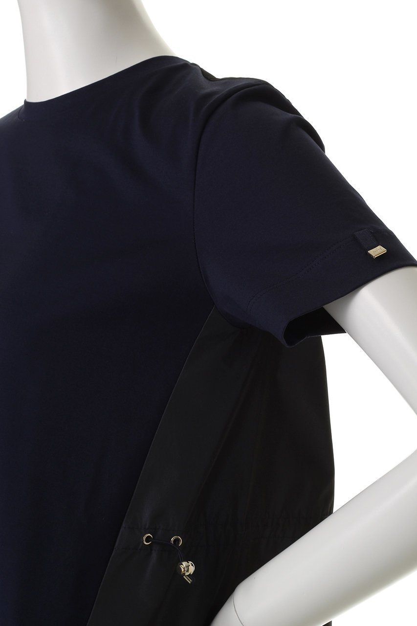 【ヘルノ/HERNO】のサイド ドローストリング デザインTシャツ 人気、トレンドファッション・服の通販 founy(ファニー) 　ファッション　Fashion　レディースファッション　Fashion for Women　トップス・カットソー　Cut & Sew Tops　シャツ・ブラウス・オフィスカジュアル　Elegant Blouses & Button-Ups　ロングTシャツ・Tシャツ　Longline T-Shirts & Tees　カットソー・ベーシックTシャツ　Cut-and-Sewn Tops / Stretch Tees & Basics　コンビ　Combo, Combination Style　ショート　Short, Short Length　スリーブ　Sleeve, Long Sleeve / Short Sleeve　ドローストリング　Drawstring, Pull Cord　フレンチ　French, French Style　エレガント 上品　Elegant　other-5|ID: prp329100004472619 ipo3291000000032855656