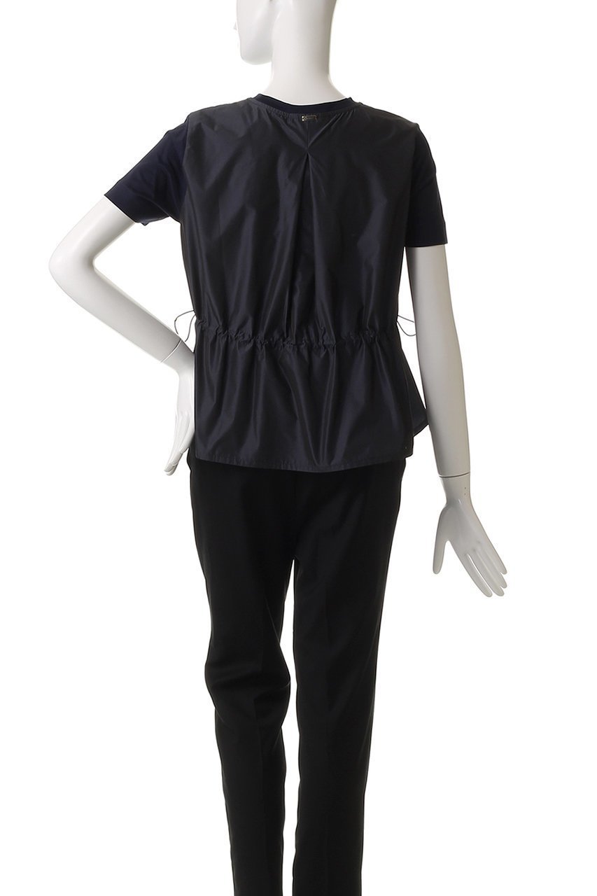 【ヘルノ/HERNO】のサイド ドローストリング デザインTシャツ 人気、トレンドファッション・服の通販 founy(ファニー) 　ファッション　Fashion　レディースファッション　Fashion for Women　トップス・カットソー　Cut & Sew Tops　シャツ・ブラウス・オフィスカジュアル　Elegant Blouses & Button-Ups　ロングTシャツ・Tシャツ　Longline T-Shirts & Tees　カットソー・ベーシックTシャツ　Cut-and-Sewn Tops / Stretch Tees & Basics　コンビ　Combo, Combination Style　ショート　Short, Short Length　スリーブ　Sleeve, Long Sleeve / Short Sleeve　ドローストリング　Drawstring, Pull Cord　フレンチ　French, French Style　エレガント 上品　Elegant　other-7|ID: prp329100004472619 ipo3291000000032855665