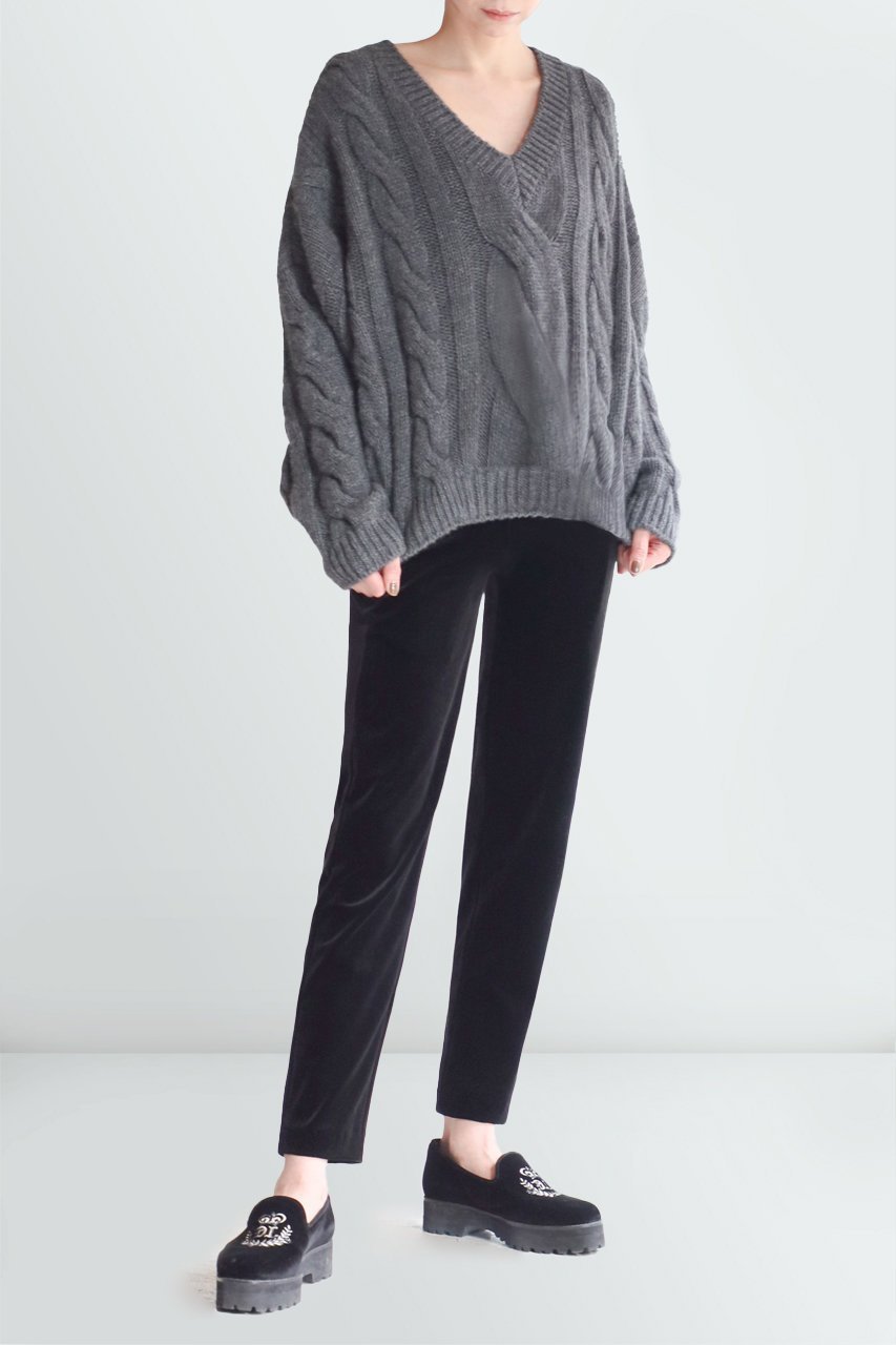 【デイジーリン/DAISY LIN】のPants “Shape Velour” 人気、トレンドファッション・服の通販 founy(ファニー) 　ファッション　Fashion　レディースファッション　Fashion for Women　パンツ　Pants & Trousers　サンダル　Sandals, Summer Shoes　ストレート　Straight, Straight Cut　バランス　Balance, Style Balance　フラット　Flat, Flat Shoes　ポケット　Pocket, Pocket Detail　エレガント 上品　Elegant　other-7|ID: prp329100004472628 ipo3291000000036007773