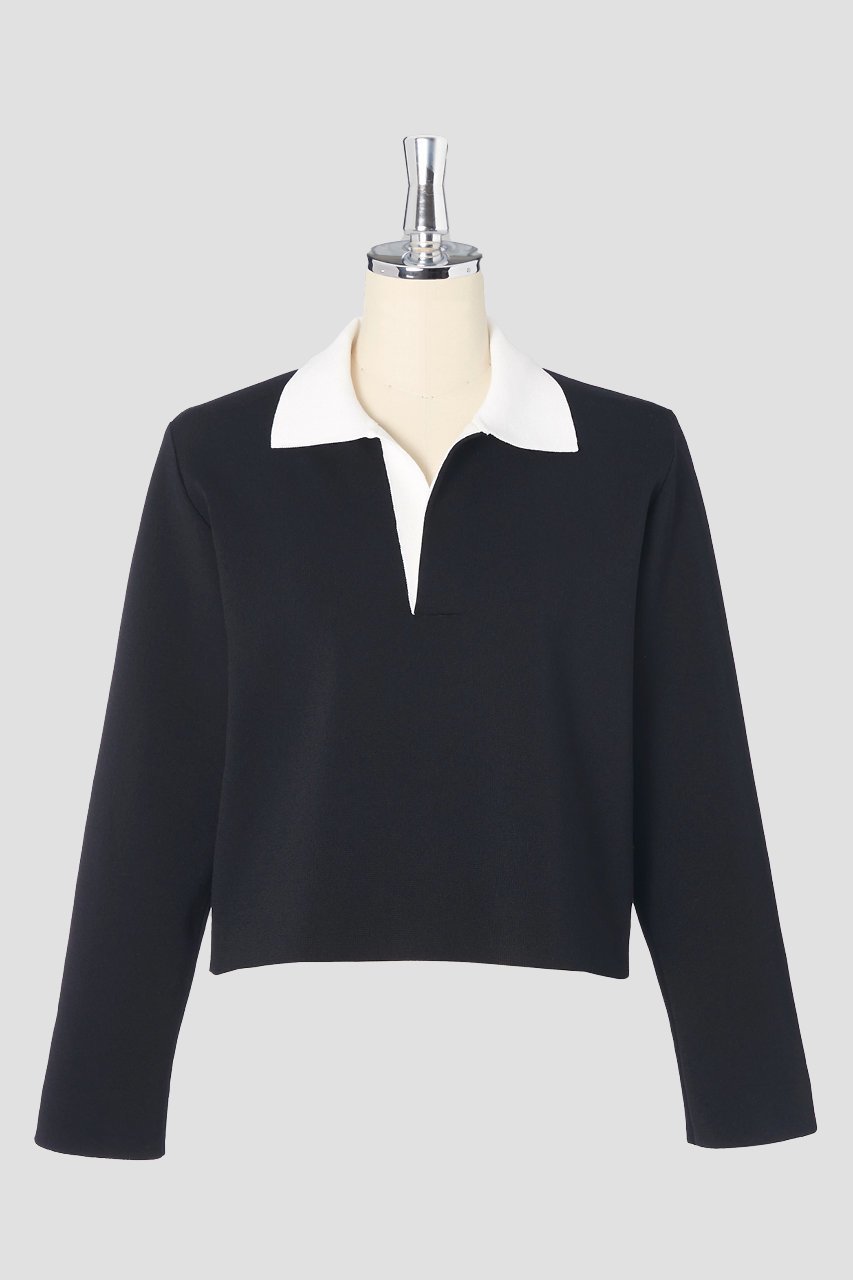 【デイジーリン/DAISY LIN】のKnit Top “Town & Country” インテリア・キッズ・メンズ・レディースファッション・服の通販 founy(ファニー) 　ファッション　Fashion　レディースファッション　Fashion for Women　トップス・カットソー　Cut & Sew Tops　ニット　Knit Tops & Sweaters　カジュアルプルオーバー・ニットトップス　Pullovers & Knit Tops / Casual Pullovers　おすすめ　Recommended / Our Picks　ウォッシャブル　Machine Washable　シンプル　Simple, Minimal　スタイリッシュ　Stylish, Fashionable　ストレッチ　Stretch, Stretchy Fabric　バランス　Balance, Style Balance　ボトム　Bottoms, Lower Wear　リラックス　Relax, Relaxed Fit　ワイド　Wide, Wide Fit　エレガント 上品　Elegant　ブラック×ホワイト|ID: prp329100004472632 ipo3291000000032792607