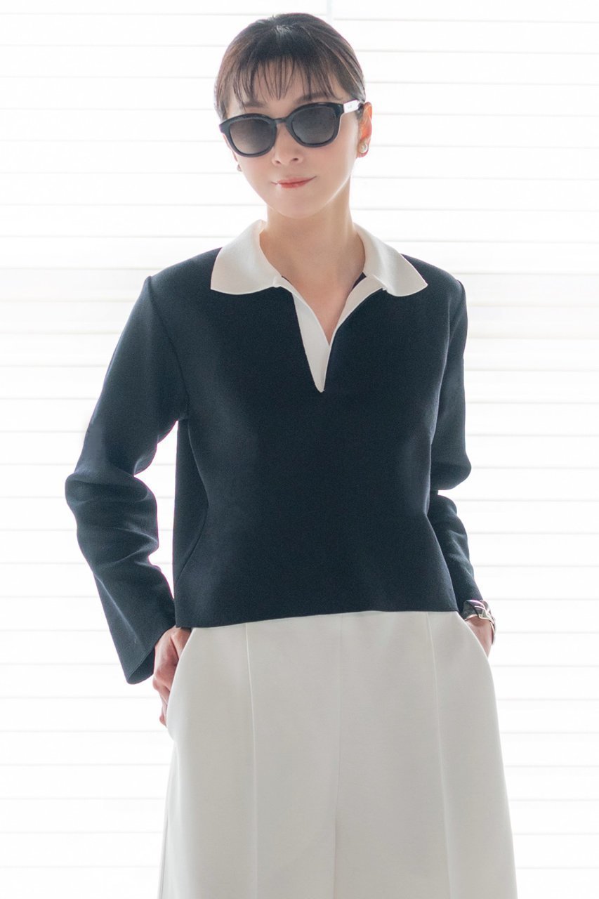 【デイジーリン/DAISY LIN】のKnit Top “Town & Country” 人気、トレンドファッション・服の通販 founy(ファニー) 　ファッション　Fashion　レディースファッション　Fashion for Women　トップス・カットソー　Cut & Sew Tops　ニット　Knit Tops & Sweaters　カジュアルプルオーバー・ニットトップス　Pullovers & Knit Tops / Casual Pullovers　おすすめ　Recommended / Our Picks　ウォッシャブル　Machine Washable　シンプル　Simple, Minimal　スタイリッシュ　Stylish, Fashionable　ストレッチ　Stretch, Stretchy Fabric　バランス　Balance, Style Balance　ボトム　Bottoms, Lower Wear　リラックス　Relax, Relaxed Fit　ワイド　Wide, Wide Fit　エレガント 上品　Elegant　other-5|ID: prp329100004472632 ipo3291000000032792620