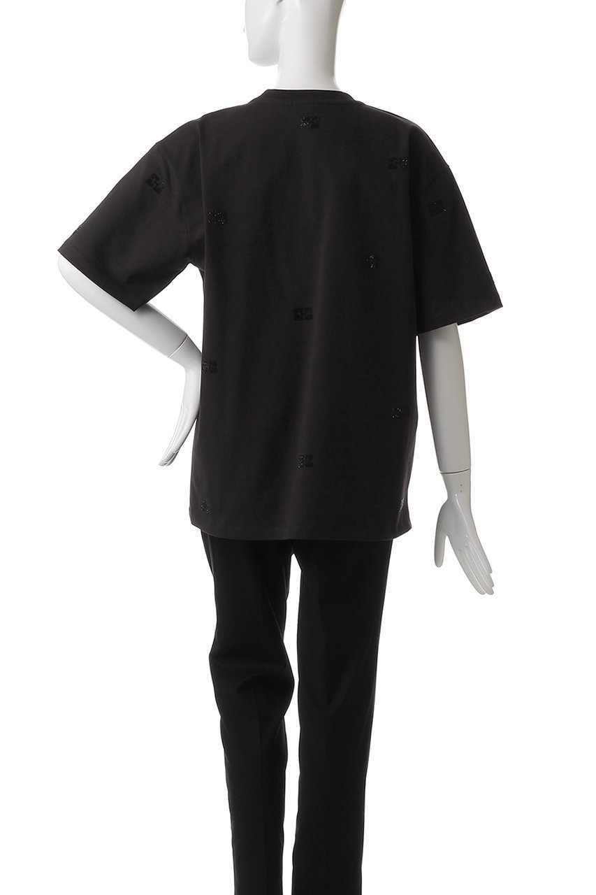 【ガニー/GANNI】のHeavy CottonラインストーンドロップショルダーTシャツ 人気、トレンドファッション・服の通販 founy(ファニー) 　ファッション　Fashion　レディースファッション　Fashion for Women　トップス・カットソー　Cut & Sew Tops　シャツ・ブラウス・オフィスカジュアル　Elegant Blouses & Button-Ups　ロングTシャツ・Tシャツ　Longline T-Shirts & Tees　カットソー・ベーシックTシャツ　Cut-and-Sewn Tops / Stretch Tees & Basics　ショルダー　Shoulder, Shoulder Strap　ショート　Short, Short Length　シンプル　Simple, Minimal　ストーン　Stone, Gem-Like　スリーブ　Sleeve, Long Sleeve / Short Sleeve　デニム　Denim, Jeans Material　ドロップ　Drop Shoulder, Dropped Style　フォルム　Silhouette, Form　ラグジュアリー　Luxury, Elegant　other-4|ID: prp329100004472633 ipo3291000000035488077