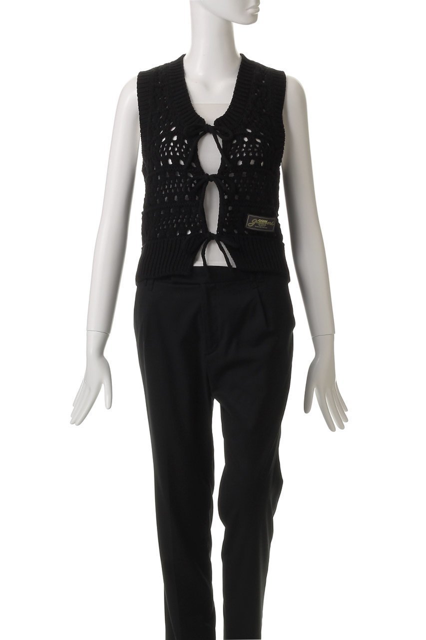 【ガニー/GANNI】のCotton Mix Tie String ベスト 人気、トレンドファッション・服の通販 founy(ファニー) ファッション Fashion レディースファッション Fashion for Women トップス・カットソー Cut & Sew Tops ニット Knit Tops & Sweaters カーディガン・羽織り Layered Style Cardigans ベスト&ジレ / 重ね着スタイル Vests & Gilets カーディガン Cardigan, Knitwear コンパクト Compact, Small Size ストリング String, Drawstring フェミニン Feminine, Girly ベスト Vest, Waistcoat ミックス Mix, Mixed Style リラックス Relax, Relaxed Fit 夏 Summer 春 Spring S/S・春夏 SS, Spring/Summer, Warm Season 透かし Cut-Out, Lacework other-2|ID: prp329100004472636 ipo3291000000035371824