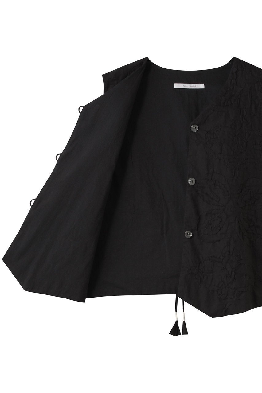【プレインピープル/PLAIN PEOPLE】のリバーアップリケベスト 人気、トレンドファッション・服の通販 founy(ファニー) 　ファッション　Fashion　レディースファッション　Fashion for Women　アウター　Coat / Outerwear Collection　レディースジャケット・軽アウター　Jackets　おすすめ　Recommended / Our Picks　ジャケット　Jacket, Outerwear　セットアップ　Set-Up, Coordinated Outfit　ベスト　Vest, Waistcoat　レース　Lace, Lace Fabric　other-6|ID: prp329100004472646 ipo3291000000036061090