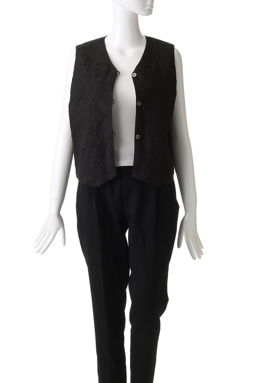 【プレインピープル/PLAIN PEOPLE】のリバーアップリケベスト 人気、トレンドファッション・服の通販 founy(ファニー) 　ファッション　Fashion　レディースファッション　Fashion for Women　アウター　Coat / Outerwear Collection　レディースジャケット・軽アウター　Jackets　おすすめ　Recommended / Our Picks　ジャケット　Jacket, Outerwear　セットアップ　Set-Up, Coordinated Outfit　ベスト　Vest, Waistcoat　レース　Lace, Lace Fabric　other-7|ID: prp329100004472646 ipo3291000000036061091