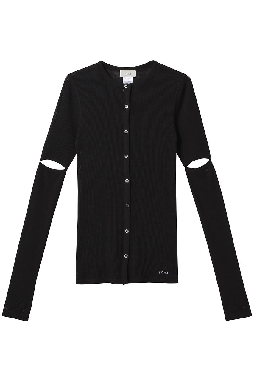 【ガリャルダガランテ/GALLARDAGALANTE】の【PEAS】シフォンワッフルカーデ インテリア・キッズ・メンズ・レディースファッション・服の通販 founy(ファニー) ファッション Fashion レディースファッション Fashion for Women トップス・カットソー Cut & Sew Tops カーディガン・羽織り Layered Style Cardigans シャツ・ブラウス・オフィスカジュアル Elegant Blouses & Button-Ups ロングTシャツ・Tシャツ Longline T-Shirts & Tees カットソー・ベーシックTシャツ Cut-and-Sewn Tops / Stretch Tees & Basics おすすめ Recommended / Our Picks カーディガン Cardigan, Knitwear スラックス Slacks, Dress Pants デニム Denim, Jeans Material ブラック|ID: prp329100004472656 ipo3291000000032855486