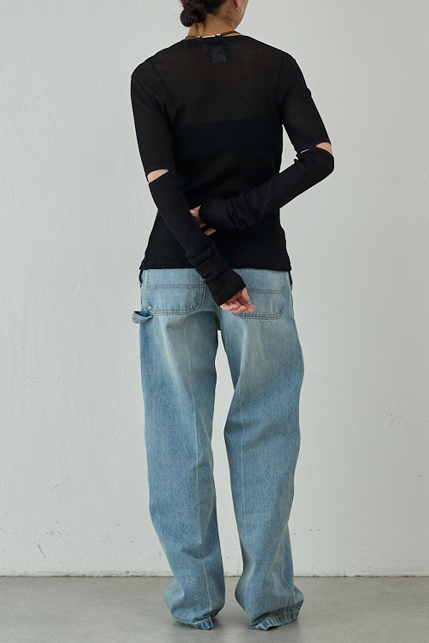 【ガリャルダガランテ/GALLARDAGALANTE】の【PEAS】シフォンワッフルカーデ 人気、トレンドファッション・服の通販 founy(ファニー) 　ファッション　Fashion　レディースファッション　Fashion for Women　トップス・カットソー　Cut & Sew Tops　カーディガン・羽織り　Layered Style Cardigans　シャツ・ブラウス・オフィスカジュアル　Elegant Blouses & Button-Ups　ロングTシャツ・Tシャツ　Longline T-Shirts & Tees　カットソー・ベーシックTシャツ　Cut-and-Sewn Tops / Stretch Tees & Basics　おすすめ　Recommended / Our Picks　カーディガン　Cardigan, Knitwear　スラックス　Slacks, Dress Pants　デニム　Denim, Jeans Material　other-6|ID: prp329100004472656 ipo3291000000035952997