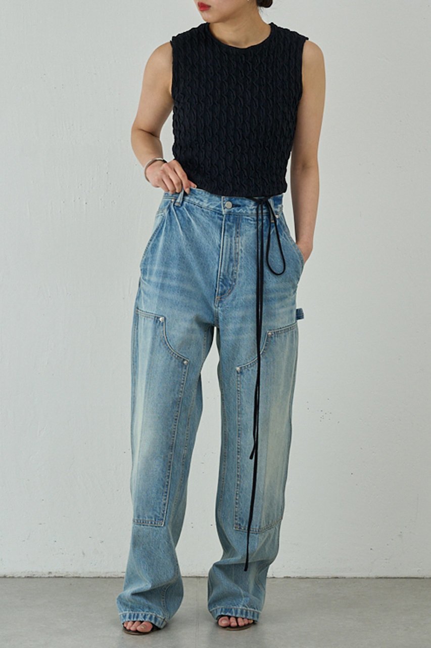 【ガリャルダガランテ/GALLARDAGALANTE】の【PEAS】ジャガードバックオープンカットソー 人気、トレンドファッション・服の通販 founy(ファニー) 　ファッション　Fashion　レディースファッション　WOMEN　トップス・カットソー　Tops/Tshirt　キャミソール / ノースリーブ　No Sleeves　シャツ/ブラウス　Shirts/Blouses　ロング / Tシャツ　T-Shirts　カットソー　Cut and Sewn　キャミソール　Camisole　タンク　Tank　デニム　Denim　ベスト　Vest　別注　Special Order　other-6|ID: prp329100004472660 ipo3291000000032013453