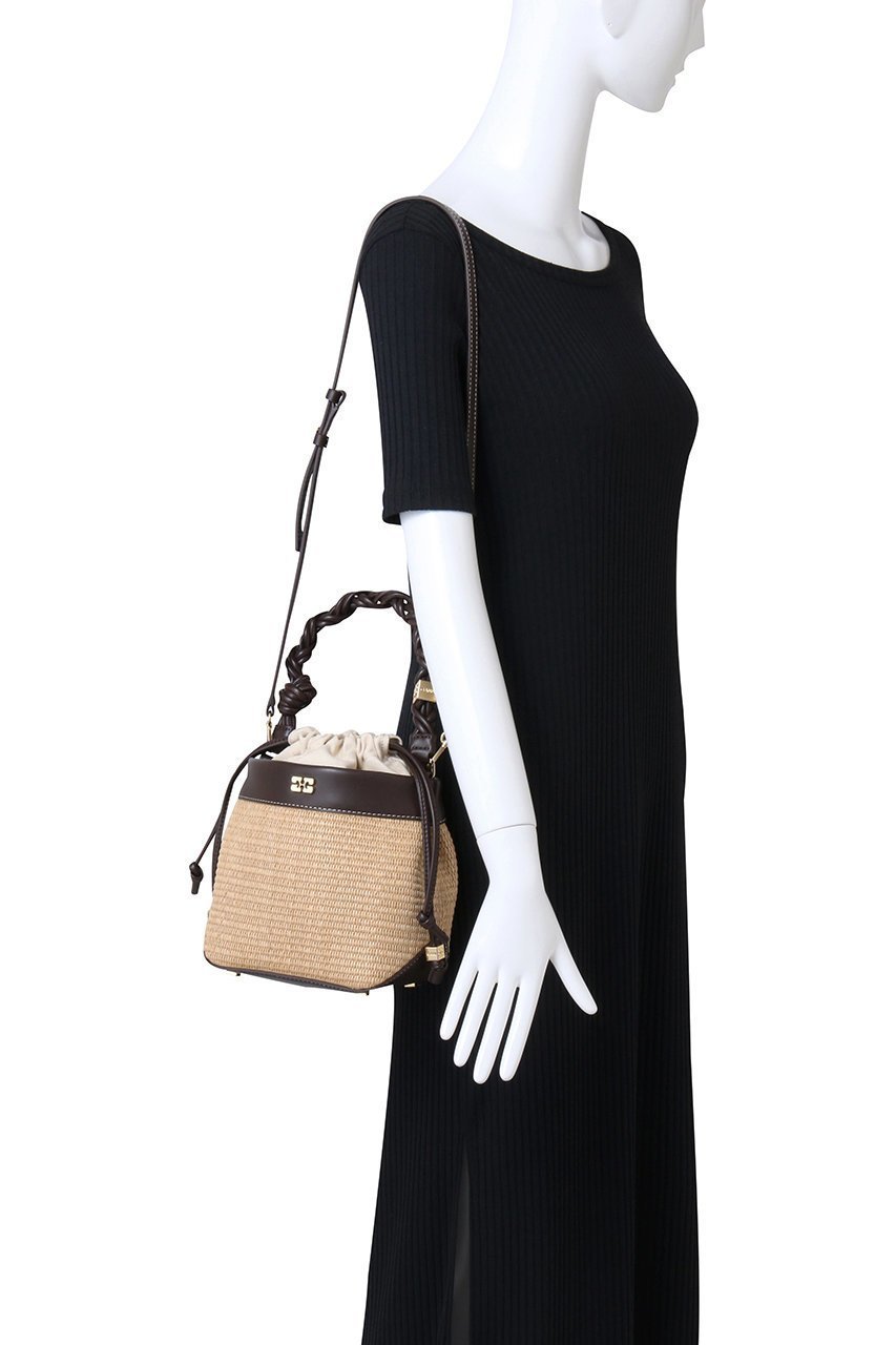 【ガニー/GANNI】のGanni Bou ラフィアバケットバッグ 人気、トレンドファッション・服の通販 founy(ファニー) 　ファッション　Fashion　レディースファッション　Fashion for Women　バッグ　Bags　エアリー　Airy Texture　ティアードワンピース　Tiered Dress, Flared Dress　デニム　Denim, Jeans Material　other-2|ID: prp329100004472681 ipo3291000000032780138