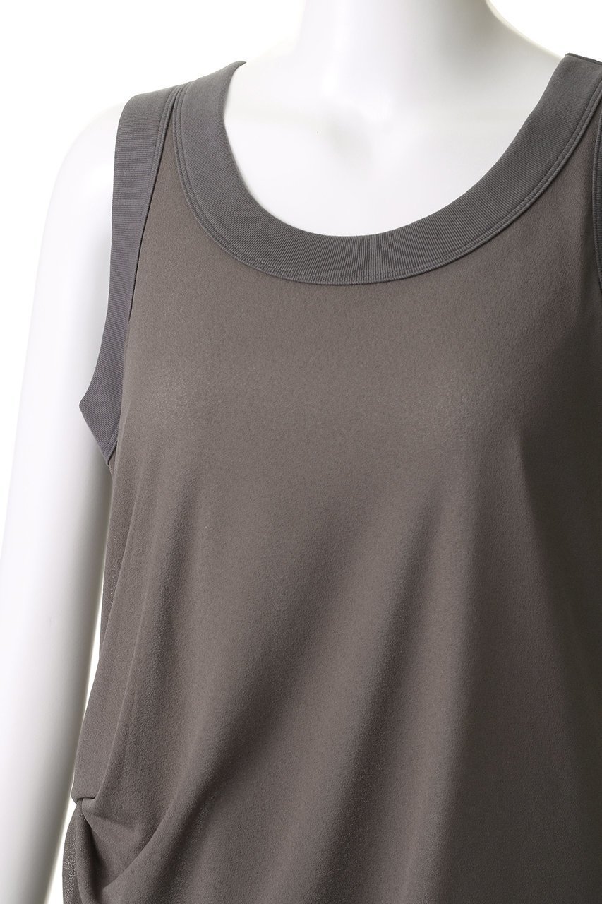 【プレインピープル/PLAIN PEOPLE】のライトジョーゼットジャージノースリーブドレス 人気、トレンドファッション・服の通販 founy(ファニー) 　ファッション　Fashion　レディースファッション　Fashion for Women　ワンピース　Dresses　フォーマル・パーティードレス・結婚式用ドレス　Elegant & Casual Dresses　チュニック　Tunic Tops & Dresses　アシンメトリー　Asymmetrical Style　インナー　Innerwear　シアー　Sheer, See-Through　ジョーゼット　Georgette, Semi-Sheer Fabric　スポーティ　Sporty, Casual Athletic　チュニック　Tunic, Long Top　ドレープ　Drape, Draping Fabric　ノースリーブ　Sleeveless, No-Sleeve　ロング　Long, Long-Length　other-5|ID: prp329100004472691 ipo3291000000032706571