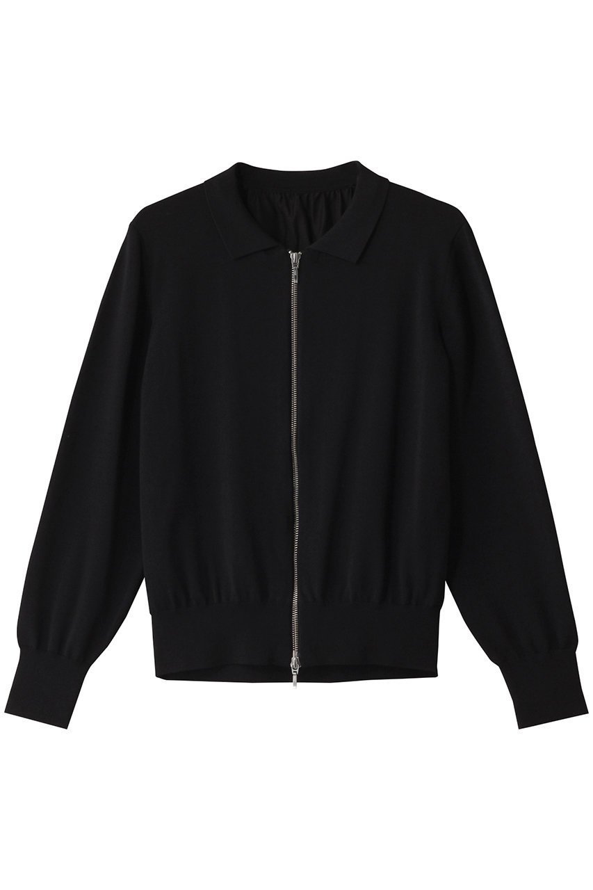 【アルアバイル/allureville】の布帛コンビニットブルゾン インテリア・キッズ・メンズ・レディースファッション・服の通販 founy(ファニー) 　ファッション　Fashion　レディースファッション　Fashion for Women　アウター　Coat / Outerwear Collection　レディースジャケット・軽アウター　Jackets　ブルゾンジャケット・スポーティアウター　Blouson Jackets　コンパクト　Compact, Small Size　ジャケット　Jacket, Outerwear　フロント　Front, Front Design　ブルゾン　Blouson, Bomber Jacket　エレガント 上品　Elegant　再入荷　Restock / Back in Stock　春　Spring　ビジネス 仕事 通勤　Business / Work / Commuting　ブラック|ID: prp329100004472715 ipo3291000000032706892