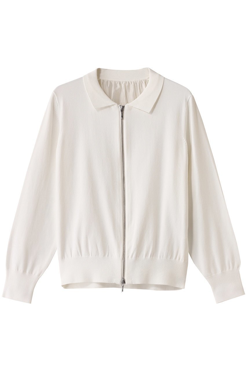 【アルアバイル/allureville】の布帛コンビニットブルゾン インテリア・キッズ・メンズ・レディースファッション・服の通販 founy(ファニー) 　ファッション　Fashion　レディースファッション　Fashion for Women　アウター　Coat / Outerwear Collection　レディースジャケット・軽アウター　Jackets　ブルゾンジャケット・スポーティアウター　Blouson Jackets　コンパクト　Compact, Small Size　ジャケット　Jacket, Outerwear　フロント　Front, Front Design　ブルゾン　Blouson, Bomber Jacket　エレガント 上品　Elegant　春　Spring　ビジネス 仕事 通勤　Business / Work / Commuting　オフホワイト|ID: prp329100004472715 ipo3291000000035054374