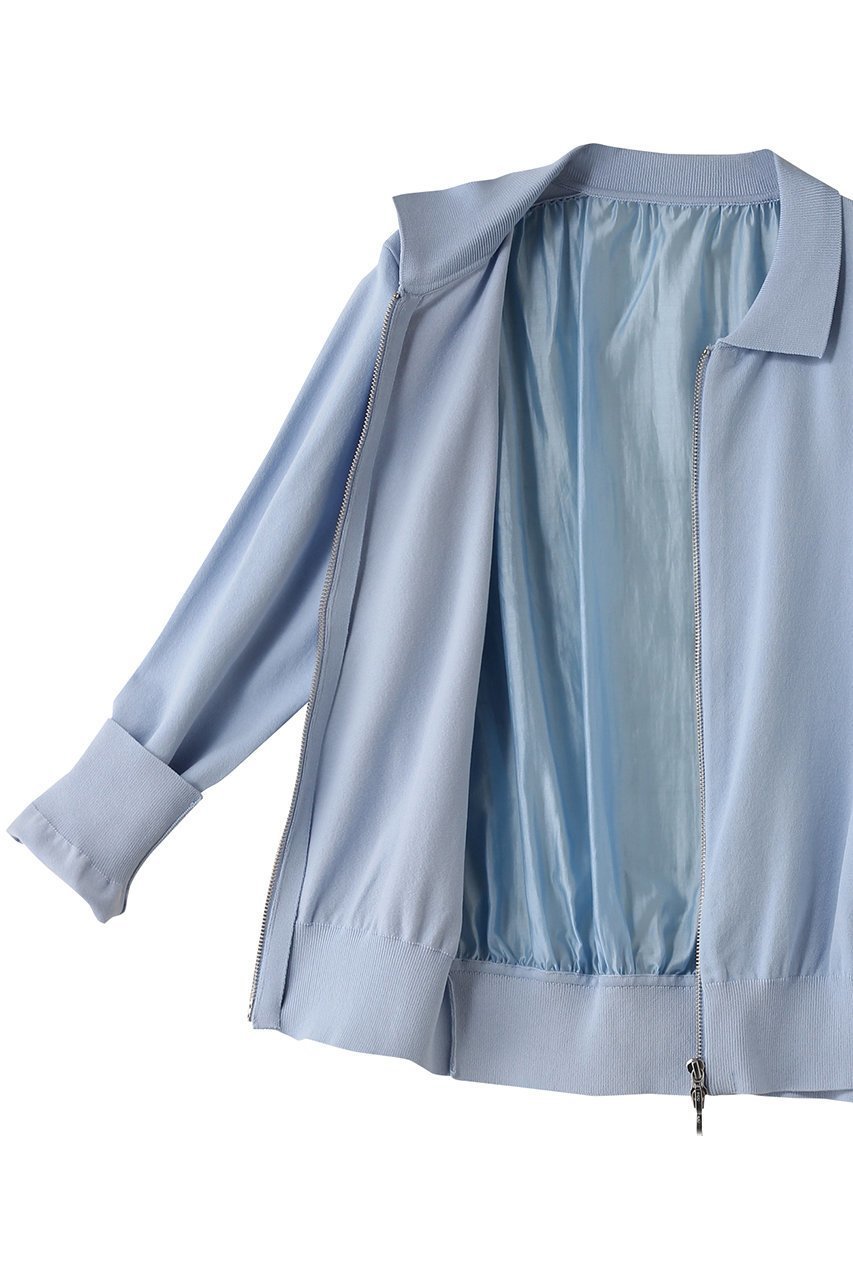 【アルアバイル/allureville】の布帛コンビニットブルゾン 人気、トレンドファッション・服の通販 founy(ファニー) 　ファッション　Fashion　レディースファッション　Fashion for Women　アウター　Coat / Outerwear Collection　レディースジャケット・軽アウター　Jackets　ブルゾンジャケット・スポーティアウター　Blouson Jackets　コンパクト　Compact, Small Size　ジャケット　Jacket, Outerwear　フロント　Front, Front Design　ブルゾン　Blouson, Bomber Jacket　エレガント 上品　Elegant　春　Spring　ビジネス 仕事 通勤　Business / Work / Commuting　other-7|ID: prp329100004472715 ipo3291000000035054381