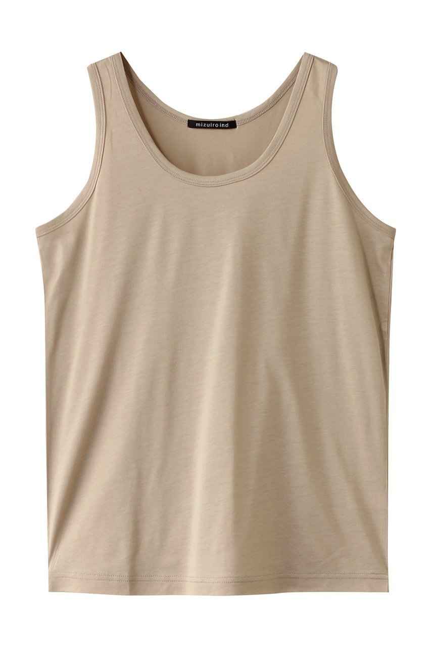 【ミズイロ インド/mizuiro ind】のtank top タンクトップ インテリア・キッズ・メンズ・レディースファッション・服の通販 founy(ファニー) 　ファッション　Fashion　レディースファッション　Fashion for Women　トップス・カットソー　Cut & Sew Tops　キャミソール&ノースリーブ　Camisoles & Sleeveless Tops　シャツ・ブラウス・オフィスカジュアル　Elegant Blouses & Button-Ups　ロングTシャツ・Tシャツ　Longline T-Shirts & Tees　カットソー・ベーシックTシャツ　Cut-and-Sewn Tops / Stretch Tees & Basics　インナー　Innerwear　キャミソール　Camisole, Spaghetti Strap Top　シンプル　Simple, Minimal　ジャケット　Jacket, Outerwear　タンク　Tank Top, Sleeveless Top　フィット　Fit, Slim Fit　フォルム　Silhouette, Form　ベーシック　Basic, Essential　リゾート　Resort, Vacation Style　beige|ID: prp329100004472716 ipo3291000000032855434