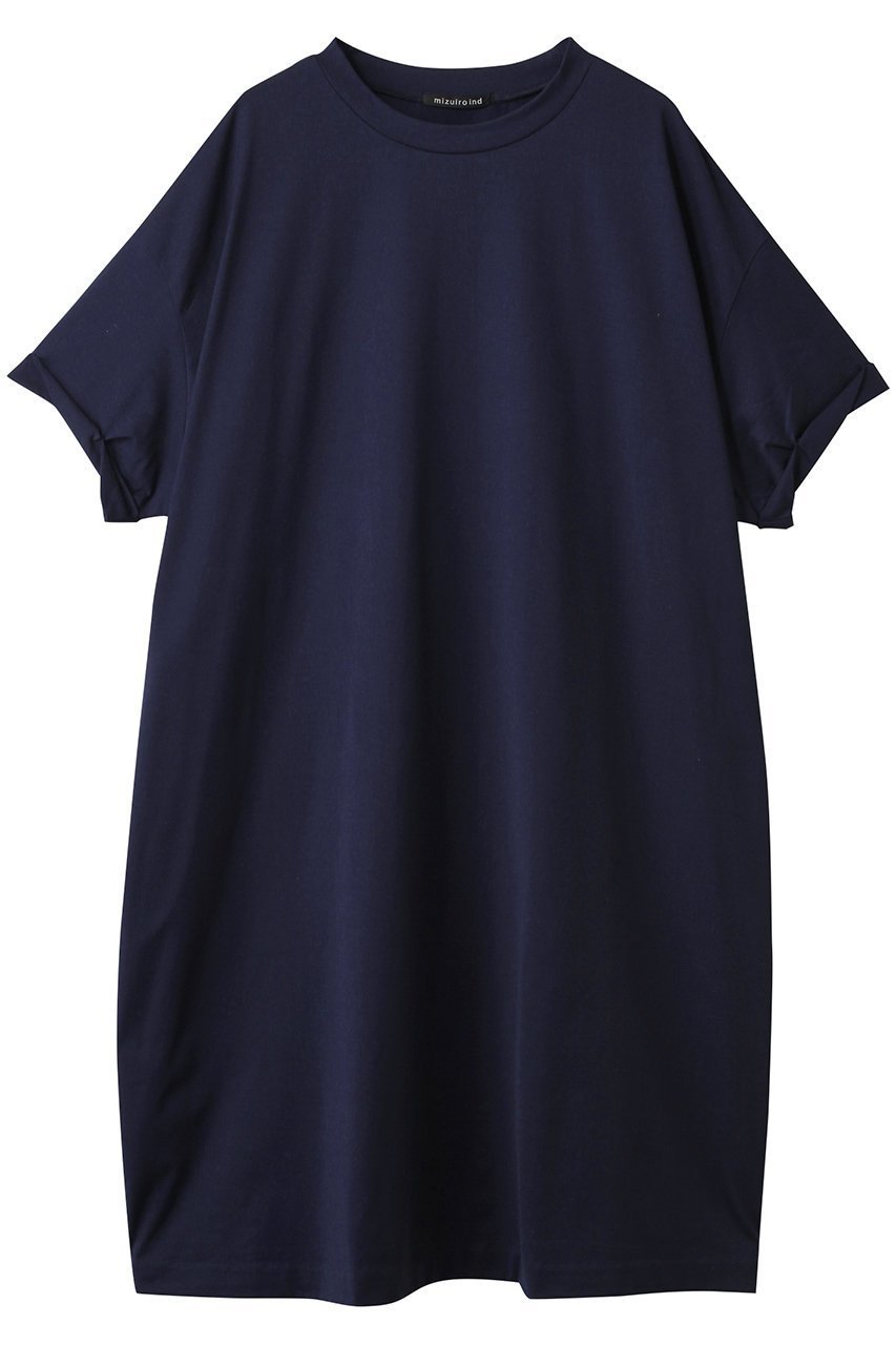 【ミズイロ インド/mizuiro ind】のroll up slv OP ワンピース インテリア・キッズ・メンズ・レディースファッション・服の通販 founy(ファニー) 　ファッション　Fashion　レディースファッション　Fashion for Women　ワンピース　Dresses　チュニック　Tunic Tops & Dresses　シンプル　Simple, Minimal　チュニック　Tunic, Long Top　バランス　Balance, Style Balance　ロング　Long, Long-Length　navyA|ID: prp329100004472718 ipo3291000000032257416