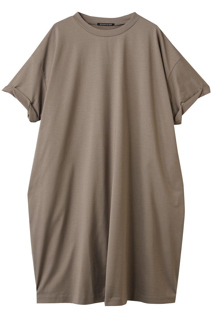 【ミズイロ インド/mizuiro ind】のroll up slv OP ワンピース インテリア・キッズ・メンズ・レディースファッション・服の通販 founy(ファニー) 　ファッション　Fashion　レディースファッション　Fashion for Women　ワンピース　Dresses　チュニック　Tunic Tops & Dresses　シンプル　Simple, Minimal　チュニック　Tunic, Long Top　バランス　Balance, Style Balance　ロング　Long, Long-Length　beige|ID: prp329100004472718 ipo3291000000032632005