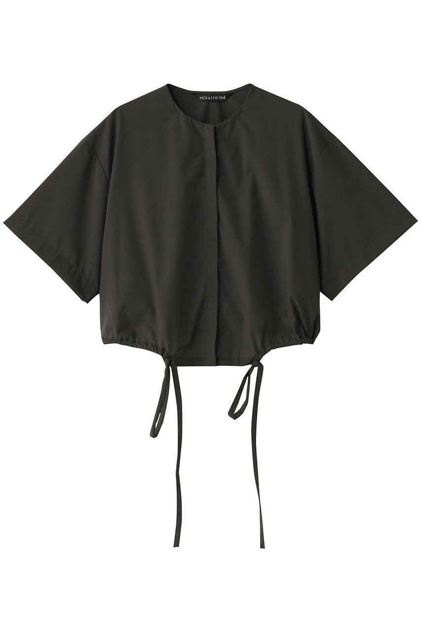 【ミズイロ インド/mizuiro ind】のdrawstring shirt シャツ インテリア・キッズ・メンズ・レディースファッション・服の通販 founy(ファニー) 　ファッション　Fashion　レディースファッション　Fashion for Women　トップス・カットソー　Cut & Sew Tops　シャツ・ブラウス・オフィスカジュアル　Elegant Blouses & Button-Ups　ショート　Short, Short Length　スリーブ　Sleeve, Long Sleeve / Short Sleeve　トレンド　Trend, Trending Now　ドローストリング　Drawstring, Pull Cord　バランス　Balance, Style Balance　ボトム　Bottoms, Lower Wear　半袖　Short Sleeve, Half Sleeve　c.gray|ID: prp329100004472720 ipo3291000000032843356