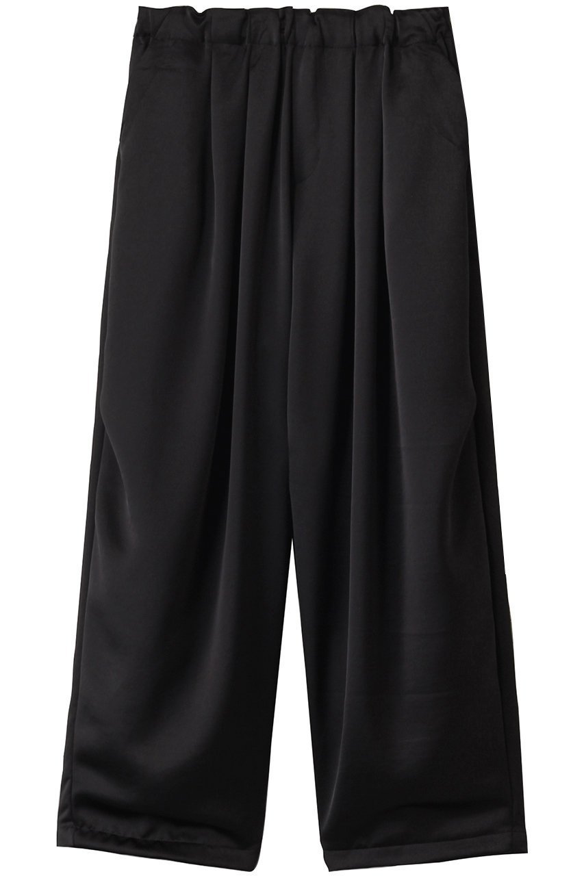 【ミズイロ インド/mizuiro ind】のsatin wide cargo PT パンツ インテリア・キッズ・メンズ・レディースファッション・服の通販 founy(ファウニー) 　ファッション　Fashion　レディースファッション　Fashion for Women　パンツ　Pants & Trousers　エレガント 上品　Elegant　サテン　Satin, Glossy Fabric　スニーカー　Sneakers, Trainers　リラックス　Relax, Relaxed Fit　ワイド　Wide, Wide Fit　black|ID: prp329100004472726 ipo3291000000036601274