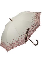 【ポロラルフローレン/POLO RALPH LAUREN】の晴雨兼用フローラル刺繍ショート長傘 ダークレッド|ID: prp329100004472735 ipo3291000000036239703