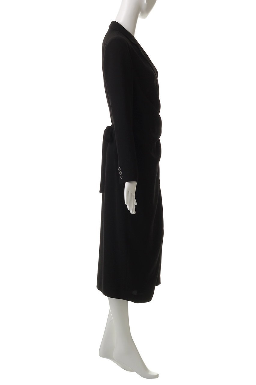 【ルームエイト/Room no.8】の【Room no.8 BLACK】ジョーゼット ラップドレス 人気、トレンドファッション・服の通販 founy(ファニー) 　ファッション　Fashion　レディースファッション　Fashion for Women　ワンピース　Dresses　フォーマル・パーティードレス・結婚式用ドレス　Elegant & Casual Dresses　チュニック　Tunic Tops & Dresses　アシンメトリー　Asymmetrical Style　ジョーゼット　Georgette, Semi-Sheer Fabric　チュニック　Tunic, Long Top　ドレス　Dress, One-Piece　ドレープ　Drape, Draping Fabric　ラップ　Wrap, Wrap Design　リボン　Ribbon, Bow　ロング　Long, Long-Length　エレガント 上品　Elegant　other-3|ID: prp329100004472736 ipo3291000000032809087