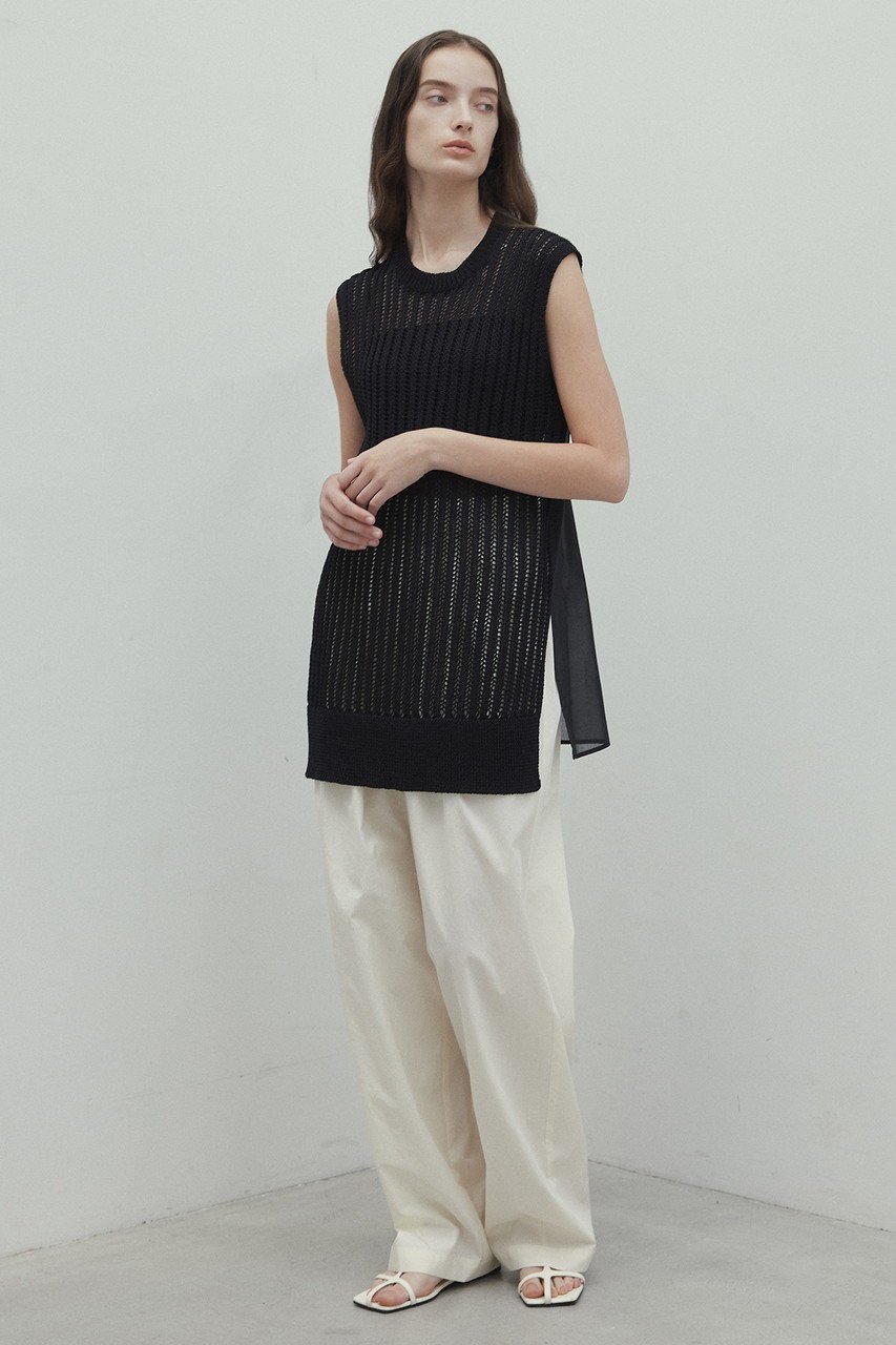 【ベイジ,/BEIGE,】のALOE(アロエ)/コットンメッシュオーガンジーノースリーブニット 人気、トレンドファッション・服の通販 founy(ファニー) 　ファッション　Fashion　レディースファッション　Fashion for Women　トップス・カットソー　Cut & Sew Tops　ニット　Knit Tops & Sweaters　キャミソール&ノースリーブ　Camisoles & Sleeveless Tops　カジュアルプルオーバー・ニットトップス　Pullovers & Knit Tops / Casual Pullovers　オーガンジー　Organza Fabric　シンプル　Simple, Minimal　ノースリーブ　Sleeveless, No-Sleeve　メッシュ　Mesh, Net Fabric　other-7|ID: prp329100004472741 ipo3291000000032931277