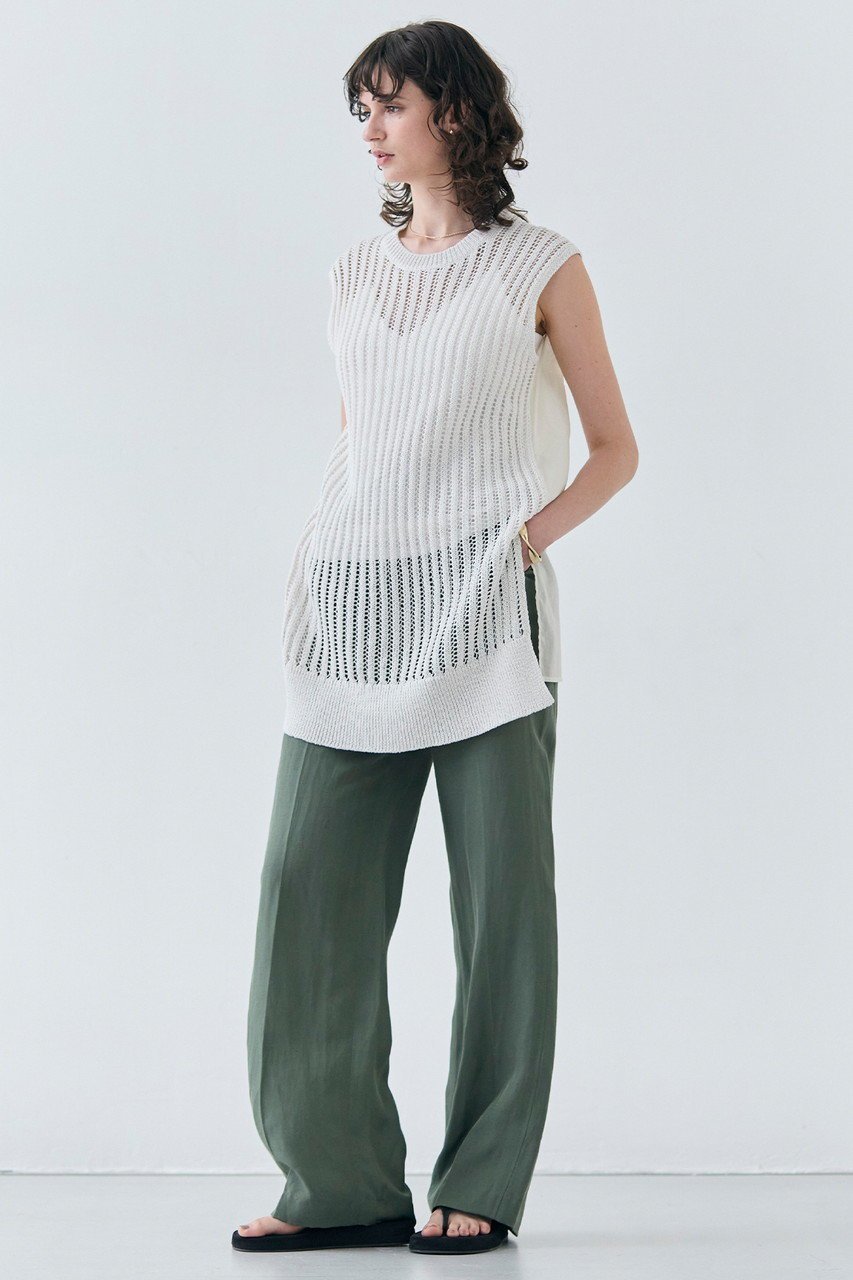 【ベイジ,/BEIGE,】のALOE(アロエ)/コットンメッシュオーガンジーノースリーブニット 人気、トレンドファッション・服の通販 founy(ファニー) 　ファッション　Fashion　レディースファッション　Fashion for Women　トップス・カットソー　Cut & Sew Tops　ニット　Knit Tops & Sweaters　キャミソール&ノースリーブ　Camisoles & Sleeveless Tops　カジュアルプルオーバー・ニットトップス　Pullovers & Knit Tops / Casual Pullovers　オーガンジー　Organza Fabric　シンプル　Simple, Minimal　ノースリーブ　Sleeveless, No-Sleeve　メッシュ　Mesh, Net Fabric　other-7|ID: prp329100004472741 ipo3291000000035878379