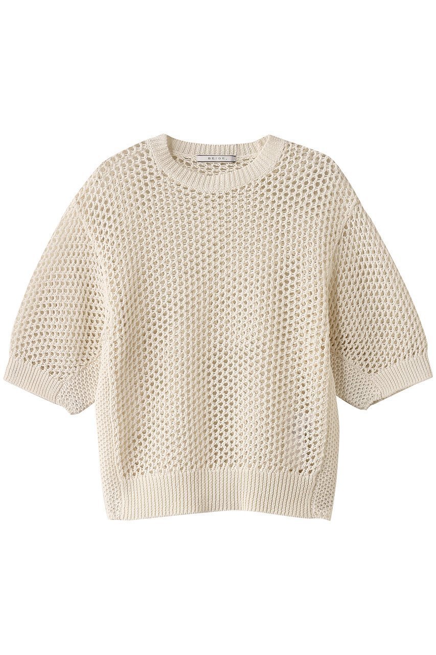 【ベイジ,/BEIGE,】のALOE(アロエ)/コットンメッシュ半袖クルーネックニット 人気、トレンドファッション・服の通販 founy(ファニー) 　ファッション　Fashion　レディースファッション　Fashion for Women　トップス・カットソー　Cut & Sew Tops　ニット　Knit Tops & Sweaters　カジュアルプルオーバー・ニットトップス　Pullovers & Knit Tops / Casual Pullovers　おすすめ　Recommended / Our Picks　キャミソール　Camisole, Spaghetti Strap Top　タンク　Tank Top, Sleeveless Top　メッシュ　Mesh, Net Fabric　リラックス　Relax, Relaxed Fit　ワイド　Wide, Wide Fit　エレガント 上品　Elegant　半袖　Short Sleeve, Half Sleeve　夏　Summer　春　Spring　S/S・春夏　SS, Spring/Summer, Warm Season　 other-1|ID: prp329100004472742 ipo3291000000032931303