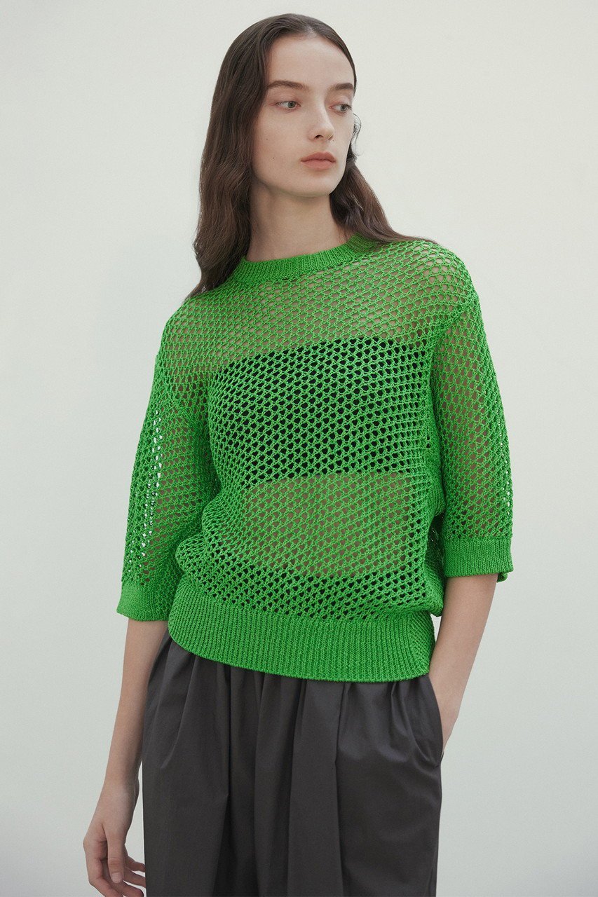 【ベイジ,/BEIGE,】のALOE(アロエ)/コットンメッシュ半袖クルーネックニット 人気、トレンドファッション・服の通販 founy(ファニー) 　ファッション　Fashion　レディースファッション　Fashion for Women　トップス・カットソー　Cut & Sew Tops　ニット　Knit Tops & Sweaters　カジュアルプルオーバー・ニットトップス　Pullovers & Knit Tops / Casual Pullovers　おすすめ　Recommended / Our Picks　キャミソール　Camisole, Spaghetti Strap Top　タンク　Tank Top, Sleeveless Top　メッシュ　Mesh, Net Fabric　リラックス　Relax, Relaxed Fit　ワイド　Wide, Wide Fit　エレガント 上品　Elegant　半袖　Short Sleeve, Half Sleeve　夏　Summer　春　Spring　S/S・春夏　SS, Spring/Summer, Warm Season　other-7|ID: prp329100004472742 ipo3291000000035066102