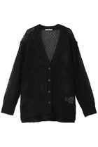 【ベイジ,/BEIGE,】のALOE(アロエ)/コットンメッシュVネックミドル丈カーディガン Black|ID: prp329100004472743 ipo3291000000032931428