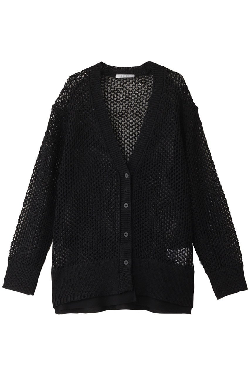 【ベイジ,/BEIGE,】のALOE(アロエ)/コットンメッシュVネックミドル丈カーディガン インテリア・キッズ・メンズ・レディースファッション・服の通販 founy(ファニー) 　ファッション　Fashion　レディースファッション　Fashion for Women　トップス・カットソー　Cut & Sew Tops　ニット　Knit Tops & Sweaters　カーディガン・羽織り　Layered Style Cardigans　Vネックトップス　V-Neck Tops / V-Cut Neckline Shirts　インナー　Innerwear　カーディガン　Cardigan, Knitwear　シンプル　Simple, Minimal　ミドル　Middle Length, Mid Height　メッシュ　Mesh, Net Fabric　リラックス　Relax, Relaxed Fit　エレガント 上品　Elegant　Black|ID: prp329100004472743 ipo3291000000032931428