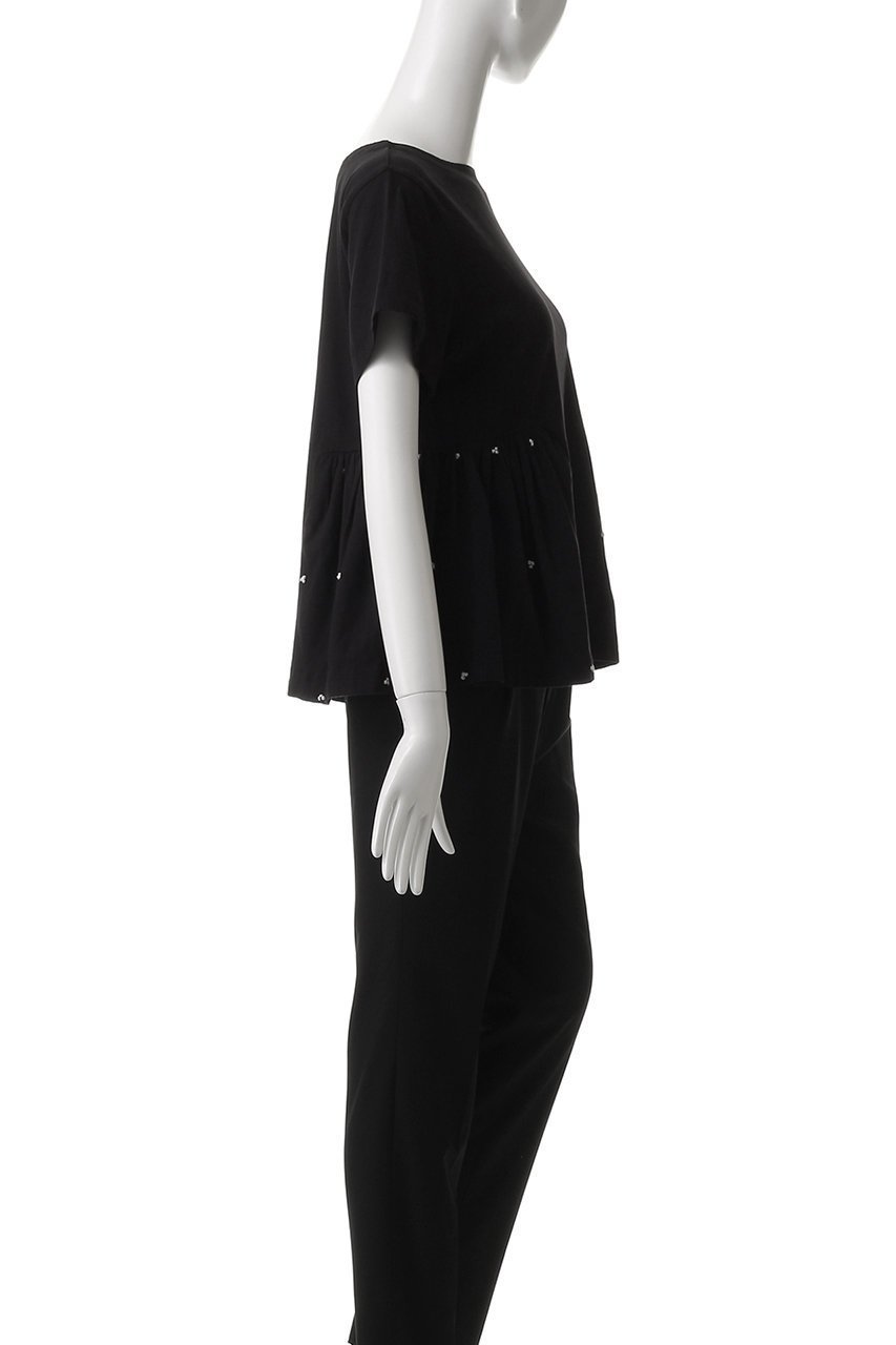 【マーレット/MERLETTE】のLOU フレンチノット刺しゅう コットンジャージー ティアードカットソー 人気、トレンドファッション・服の通販 founy(ファニー) 　ファッション　Fashion　レディースファッション　Fashion for Women　トップス・カットソー　Cut & Sew Tops　シャツ・ブラウス・オフィスカジュアル　Elegant Blouses & Button-Ups　ロングTシャツ・Tシャツ　Longline T-Shirts & Tees　カットソー・ベーシックTシャツ　Cut-and-Sewn Tops / Stretch Tees & Basics　カットソー　Cut and Sewn Top　ショート　Short, Short Length　スリーブ　Sleeve, Long Sleeve / Short Sleeve　フェミニン　Feminine, Girly　フリル　Frill, Ruffle　フレンチ　French, French Style　再入荷　Restock / Back in Stock　other-3|ID: prp329100004472744 ipo3291000000032648173