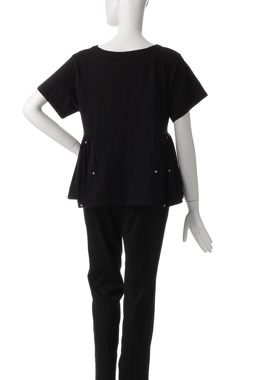 【マーレット/MERLETTE】のLOU フレンチノット刺しゅう コットンジャージー ティアードカットソー 人気、トレンドファッション・服の通販 founy(ファニー) 　ファッション　Fashion　レディースファッション　Fashion for Women　トップス・カットソー　Cut & Sew Tops　シャツ・ブラウス・オフィスカジュアル　Elegant Blouses & Button-Ups　ロングTシャツ・Tシャツ　Longline T-Shirts & Tees　カットソー・ベーシックTシャツ　Cut-and-Sewn Tops / Stretch Tees & Basics　カットソー　Cut and Sewn Top　ショート　Short, Short Length　スリーブ　Sleeve, Long Sleeve / Short Sleeve　フェミニン　Feminine, Girly　フリル　Frill, Ruffle　フレンチ　French, French Style　再入荷　Restock / Back in Stock　other-4|ID: prp329100004472744 ipo3291000000032648174