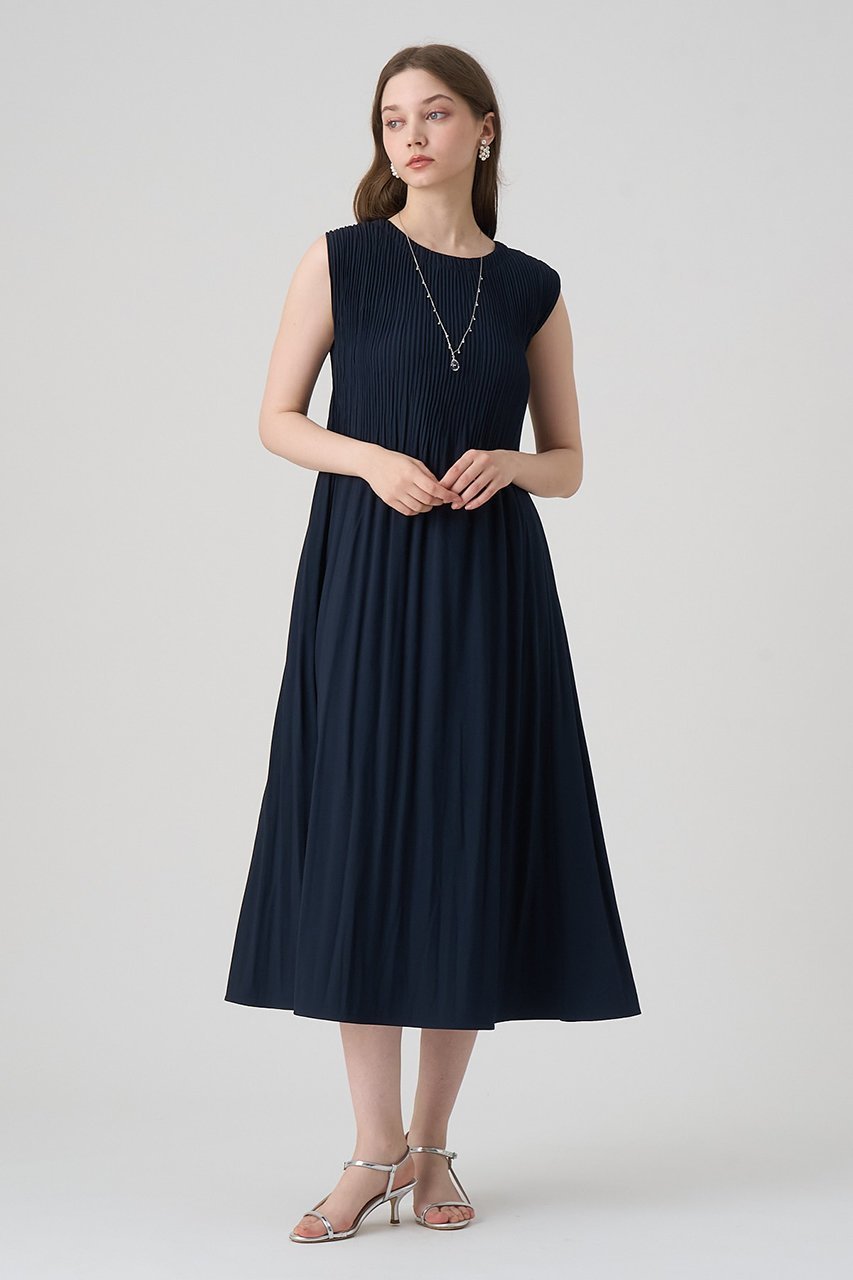 【アナイ/ANAYI】のサッカーストレッチプリーツワンピース 人気、トレンドファッション・服の通販 founy(ファニー) 　ファッション　Fashion　レディースファッション　WOMEN　ワンピース　Dress　チュニック　Tunic　サッカー　Soccer　ストライプ　Stripe　ストレッチ　Stretch　チュニック　Tunic　フィット　Fit　フレア　Flare　プリーツ　Pleats　ペチコート　Petticoat　ロング　Long　エレガント 上品　Elegant　夏　Summer　NEW・新作・新着・新入荷　New Arrivals　無地　Plain Color　other-6|ID: prp329100004472750 ipo3291000000032182580